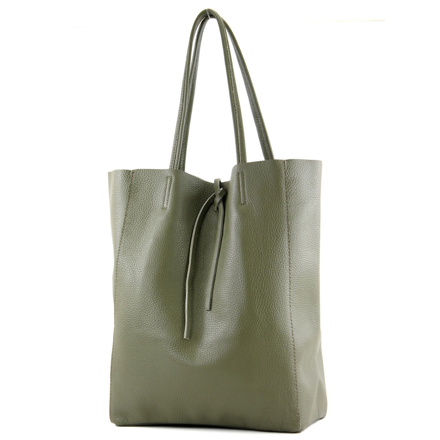 modamoda de T163 Damen Leder Shopper Schultertasche Large mit Innentasche handmade in Italy