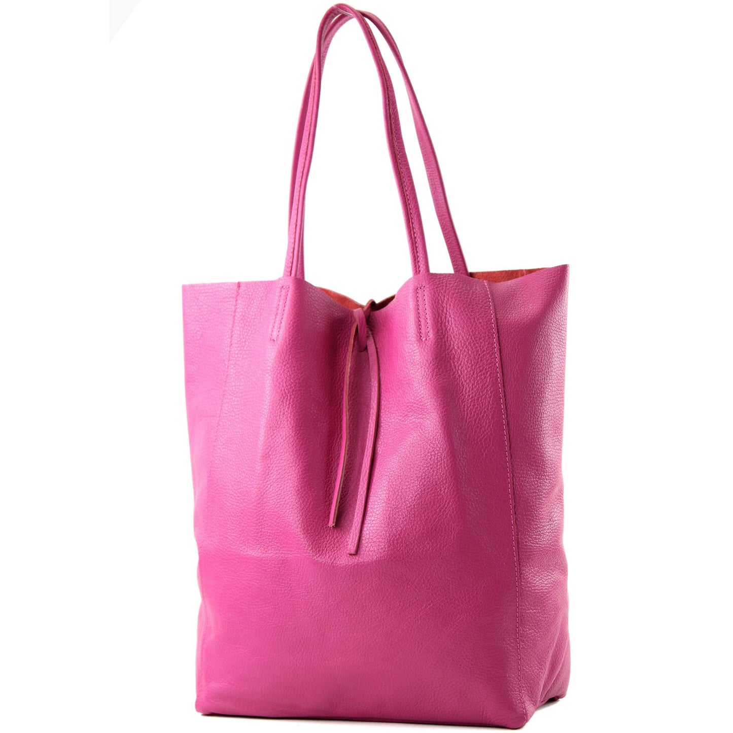 modamoda de T163 Damen Leder Shopper Schultertasche Large mit Innentasche handmade in Italy