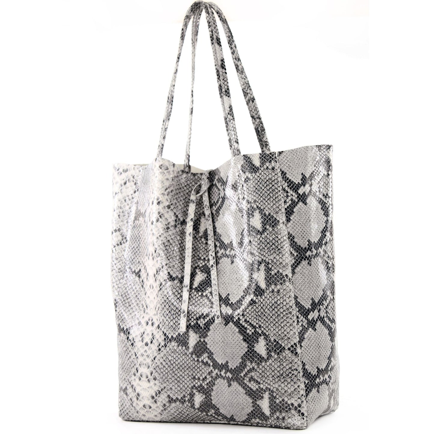 modamoda de T163 Damen Leder Shopper Schultertasche Large mit Innentasche handmade in Italy
