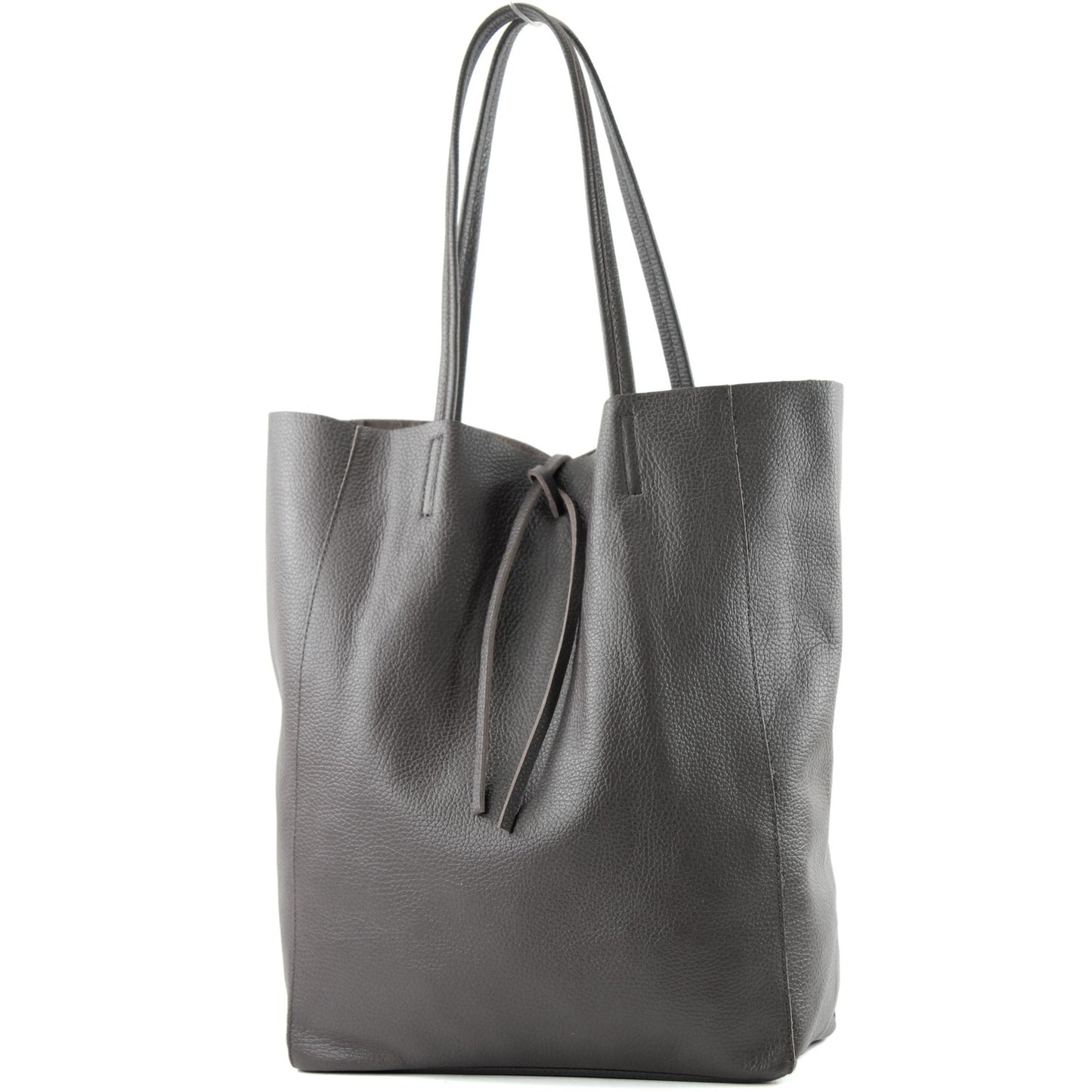 modamoda de T163 Damen Leder Shopper Schultertasche Large mit Innentasche handmade in Italy