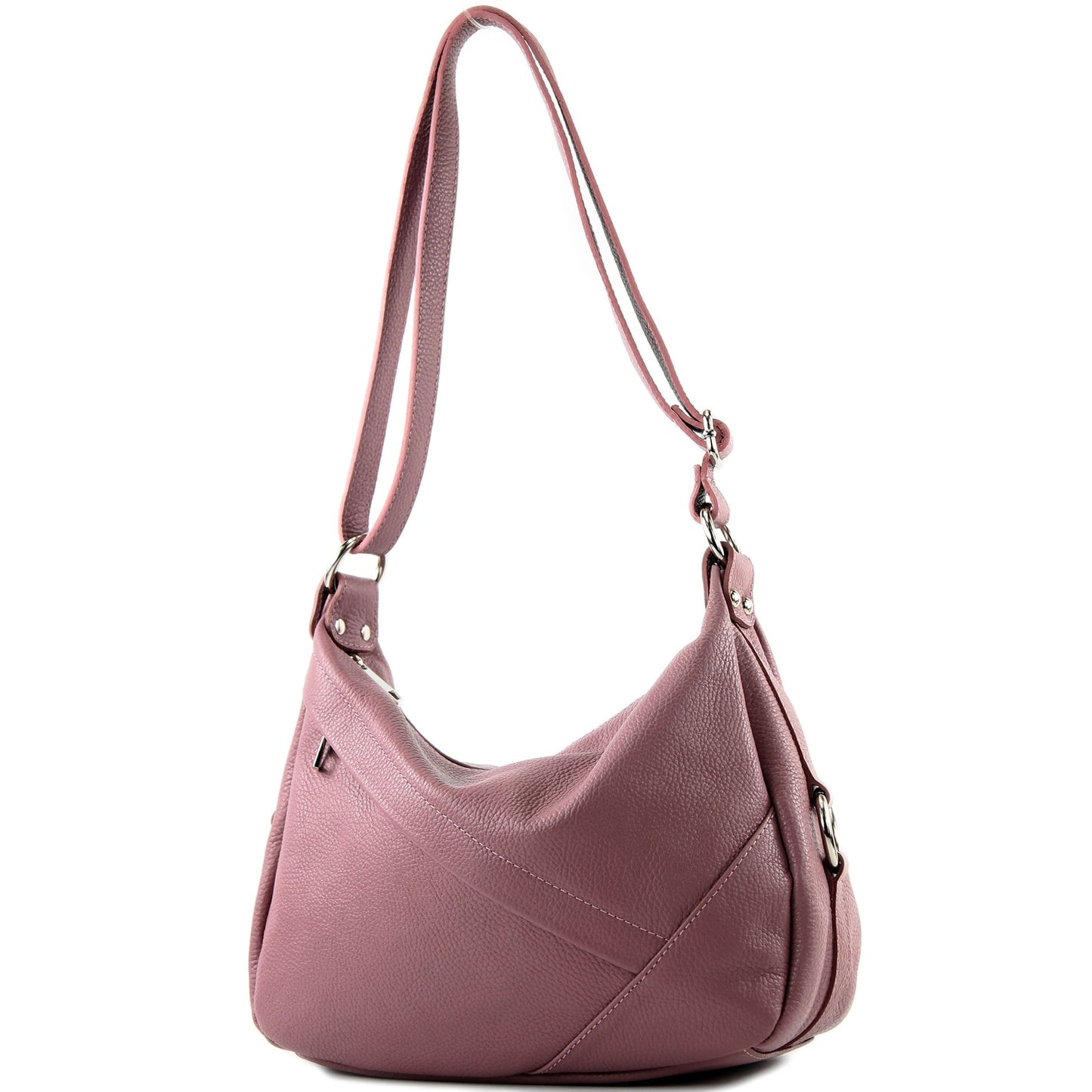 modamoda de -T164 - ital Schultertasche Umhängetasche aus Leder