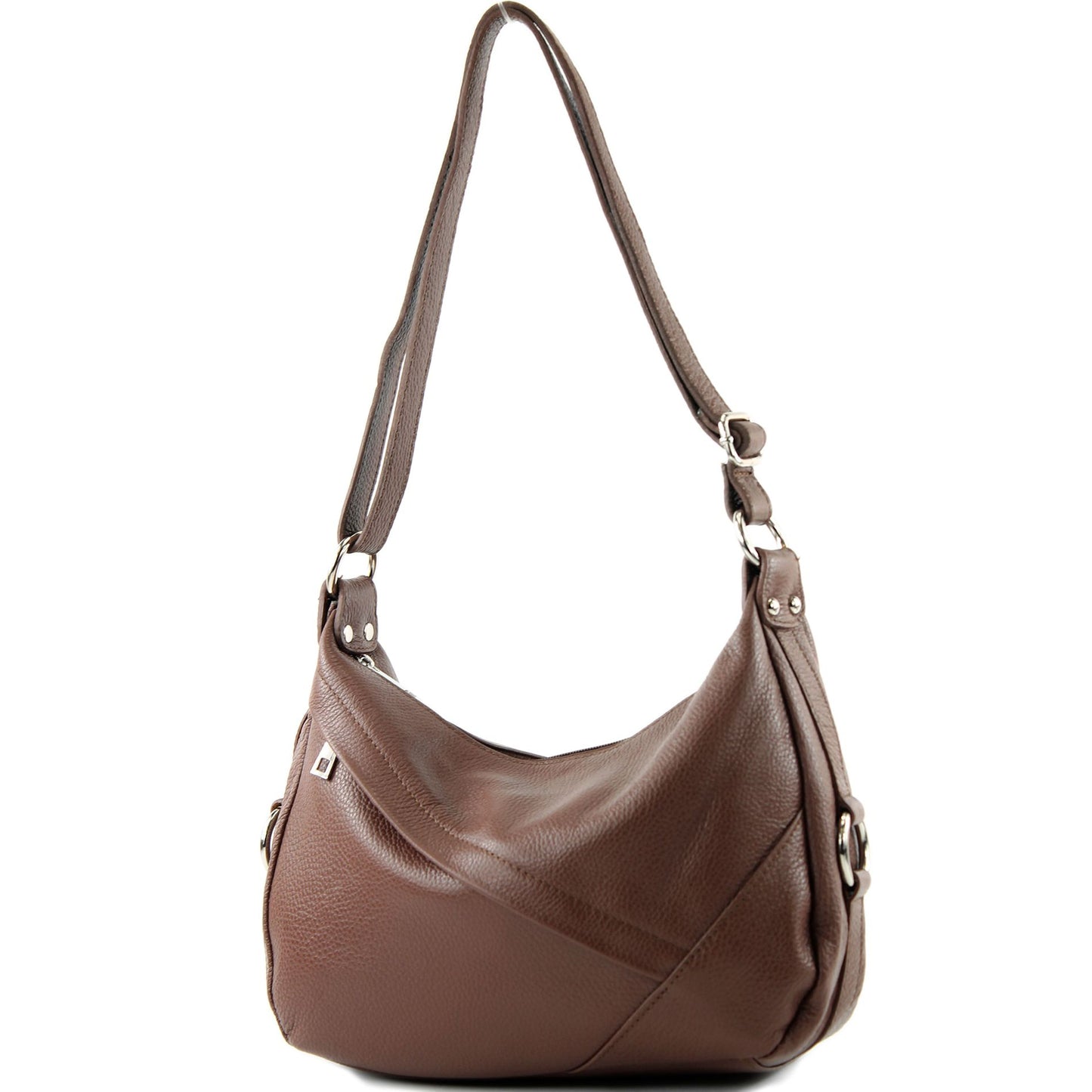 modamoda de -T164 - ital Schultertasche Umhängetasche aus Leder