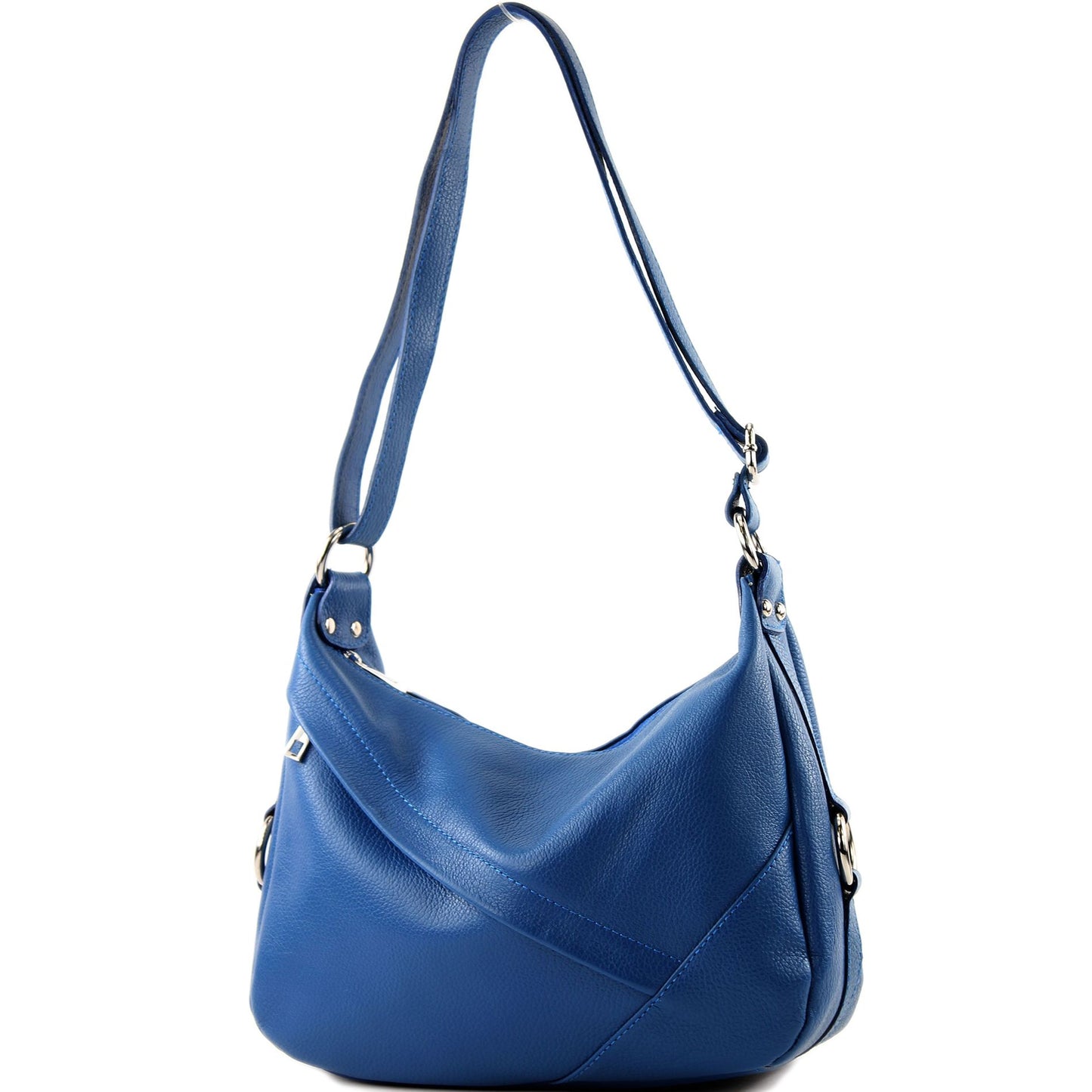 modamoda de -T164 - ital Schultertasche Umhängetasche aus Leder