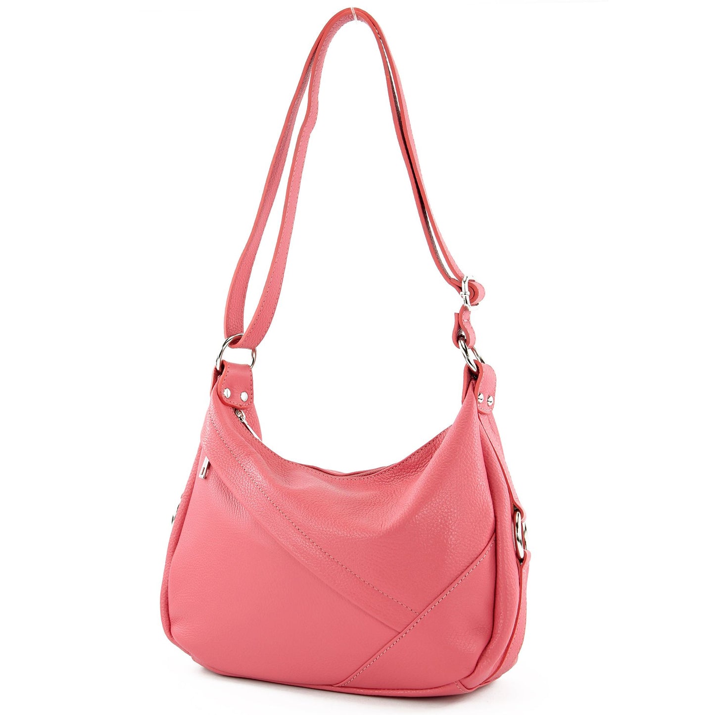 modamoda de -T164 - ital Schultertasche Umhängetasche aus Leder