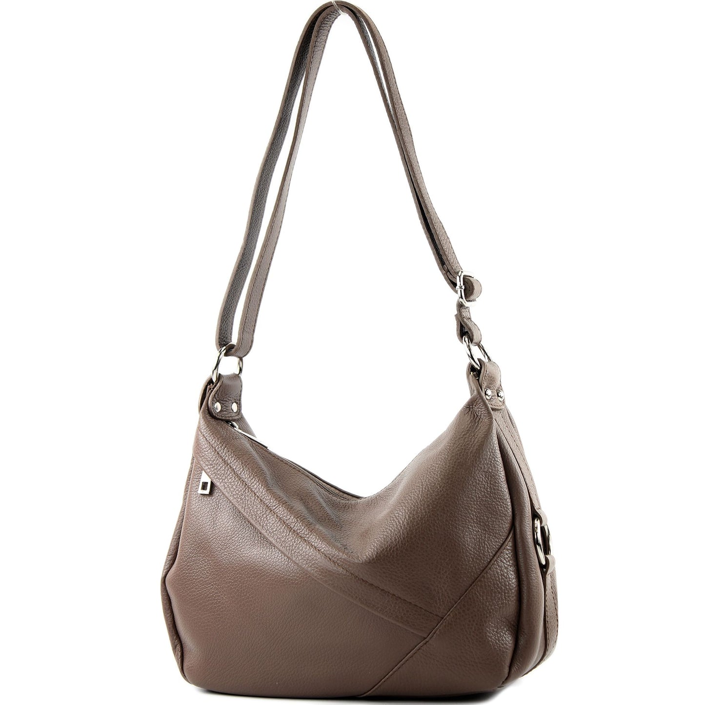 modamoda de -T164 - ital Schultertasche Umhängetasche aus Leder