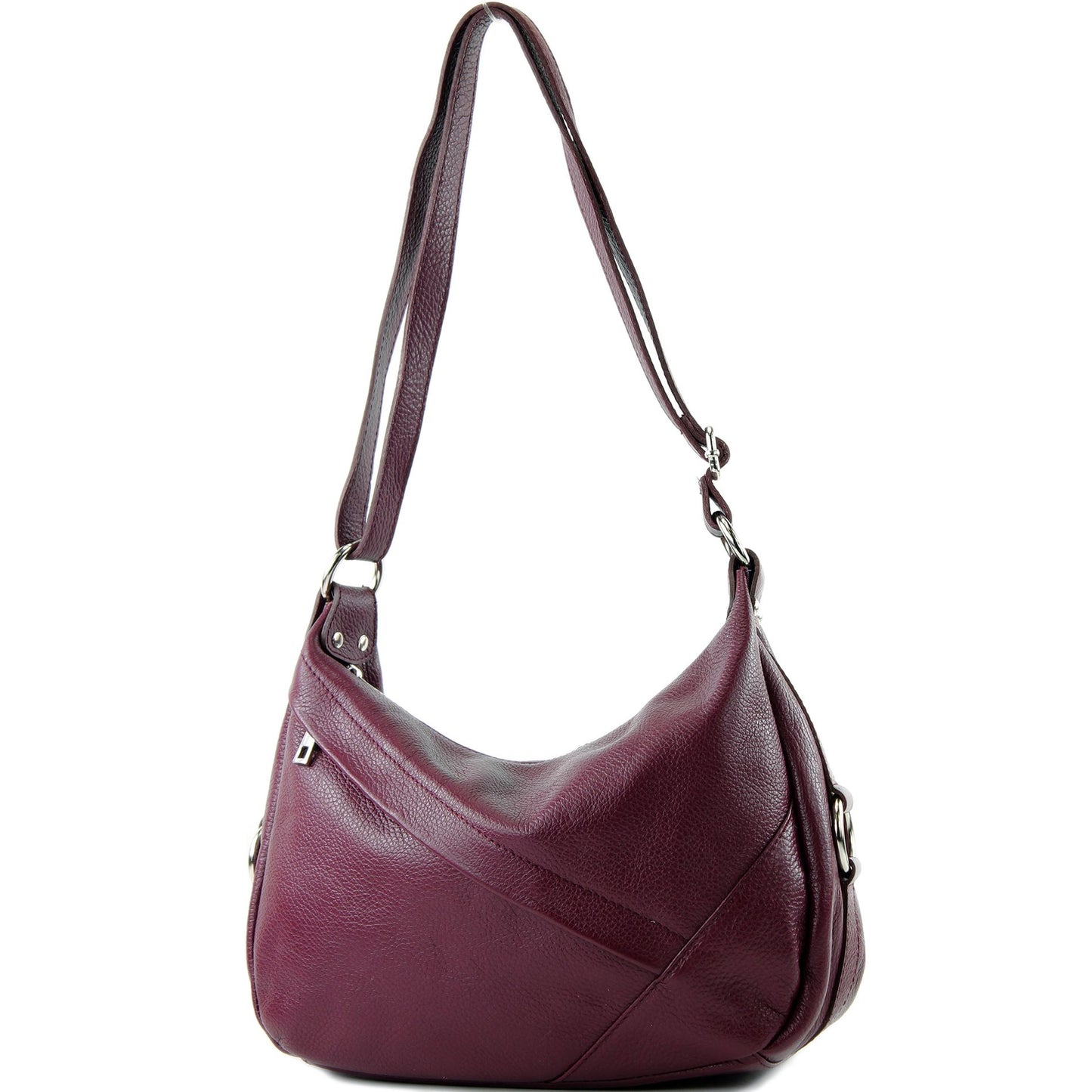 modamoda de -T164 - ital Schultertasche Umhängetasche aus Leder
