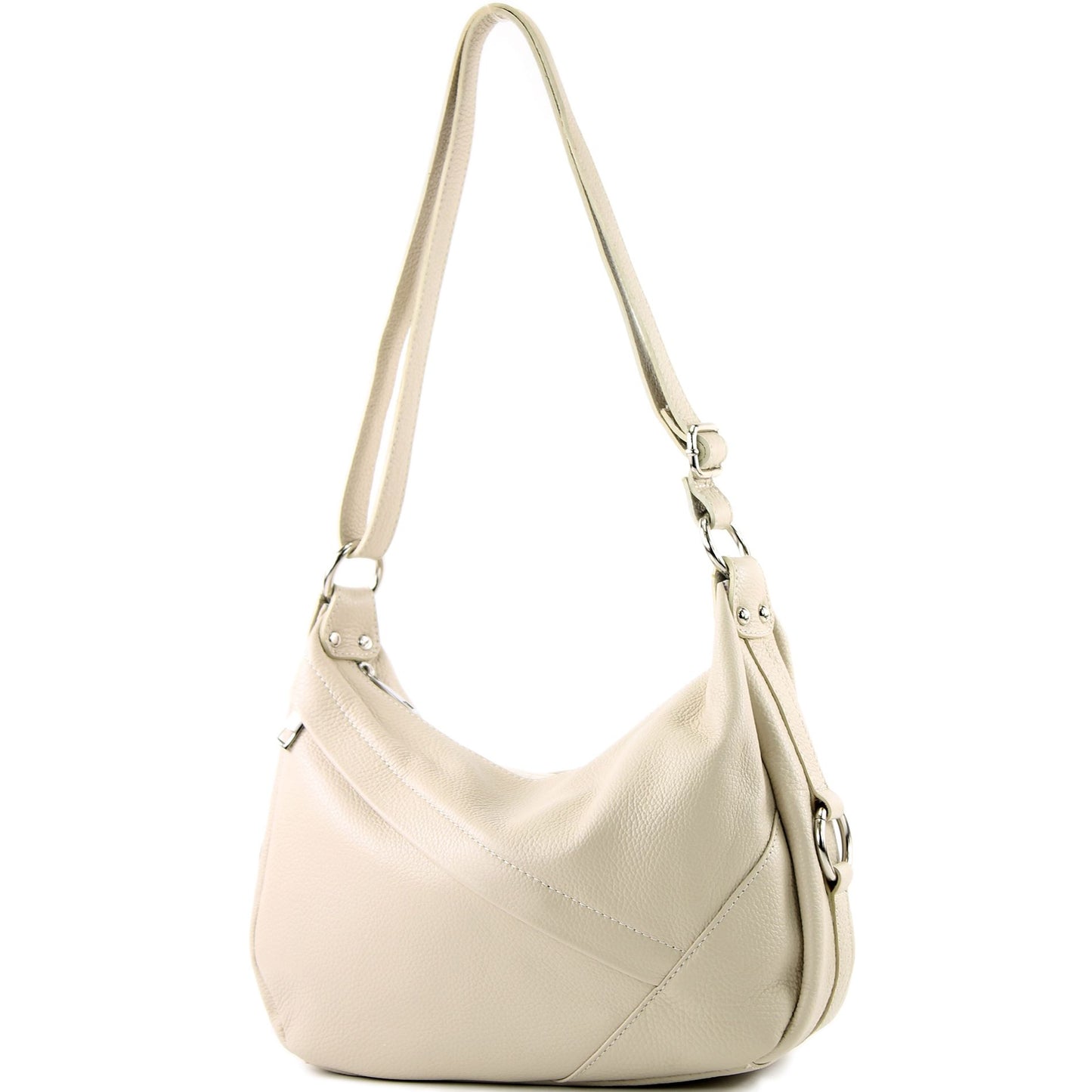 modamoda de -T164 - ital Schultertasche Umhängetasche aus Leder