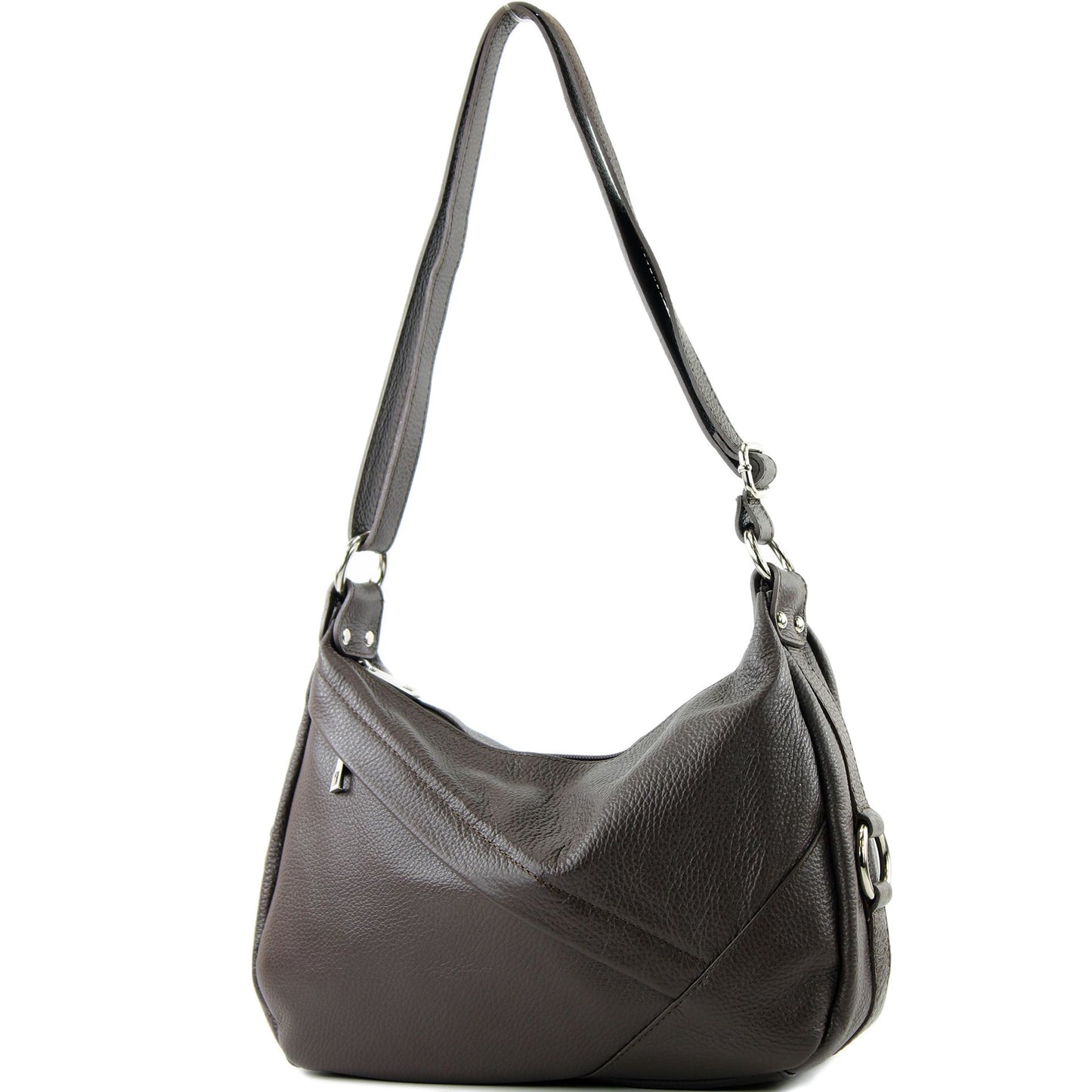modamoda de -T164 - ital Schultertasche Umhängetasche aus Leder