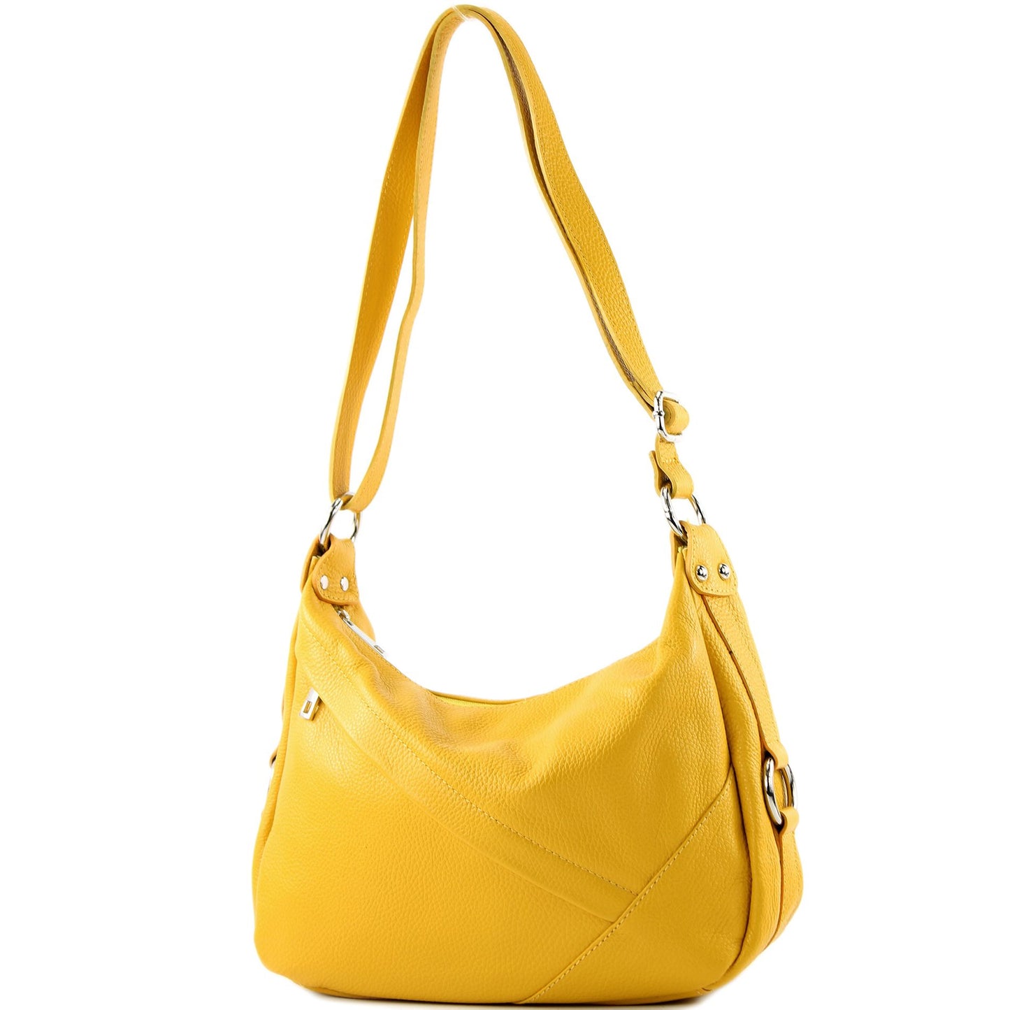 modamoda de -T164 - ital Schultertasche Umhängetasche aus Leder