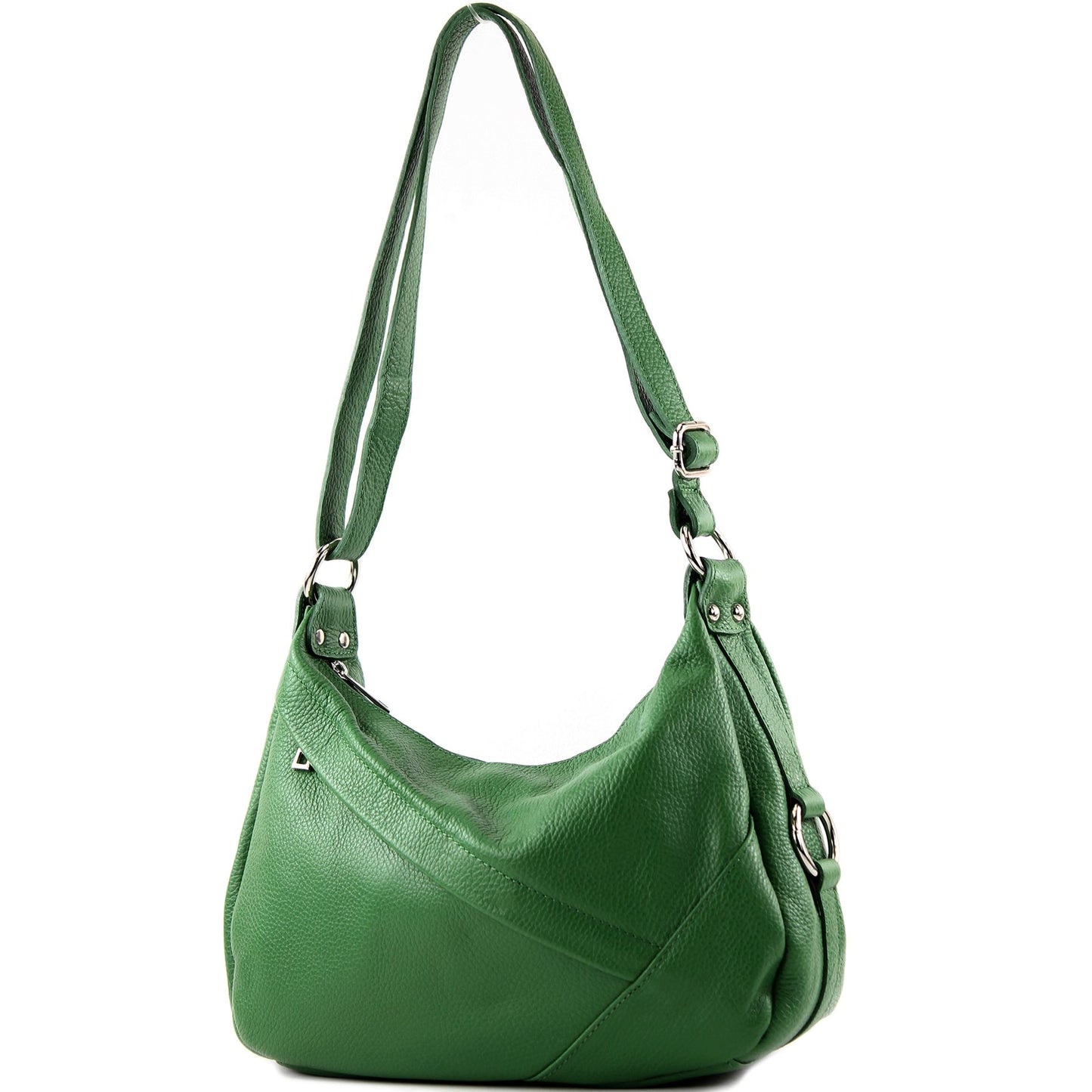 modamoda de -T164 - ital Schultertasche Umhängetasche aus Leder