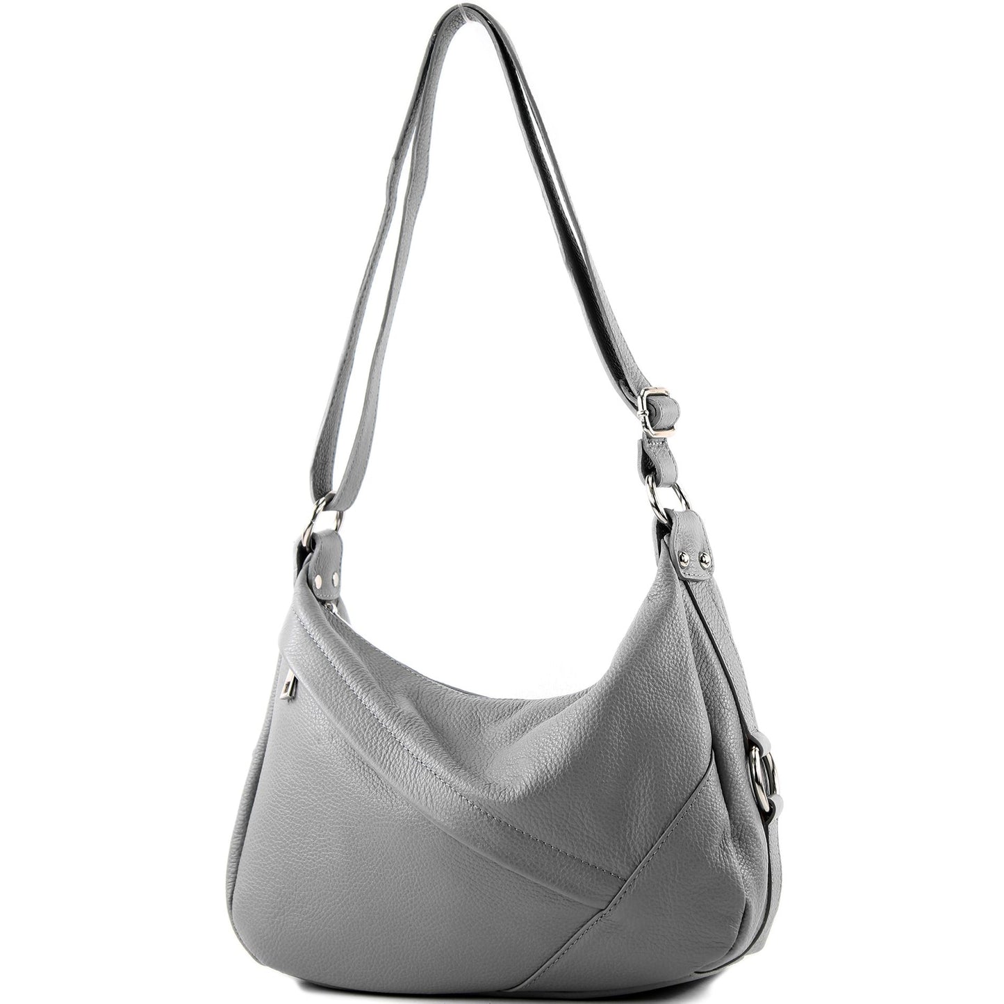 modamoda de -T164 - ital Schultertasche Umhängetasche aus Leder