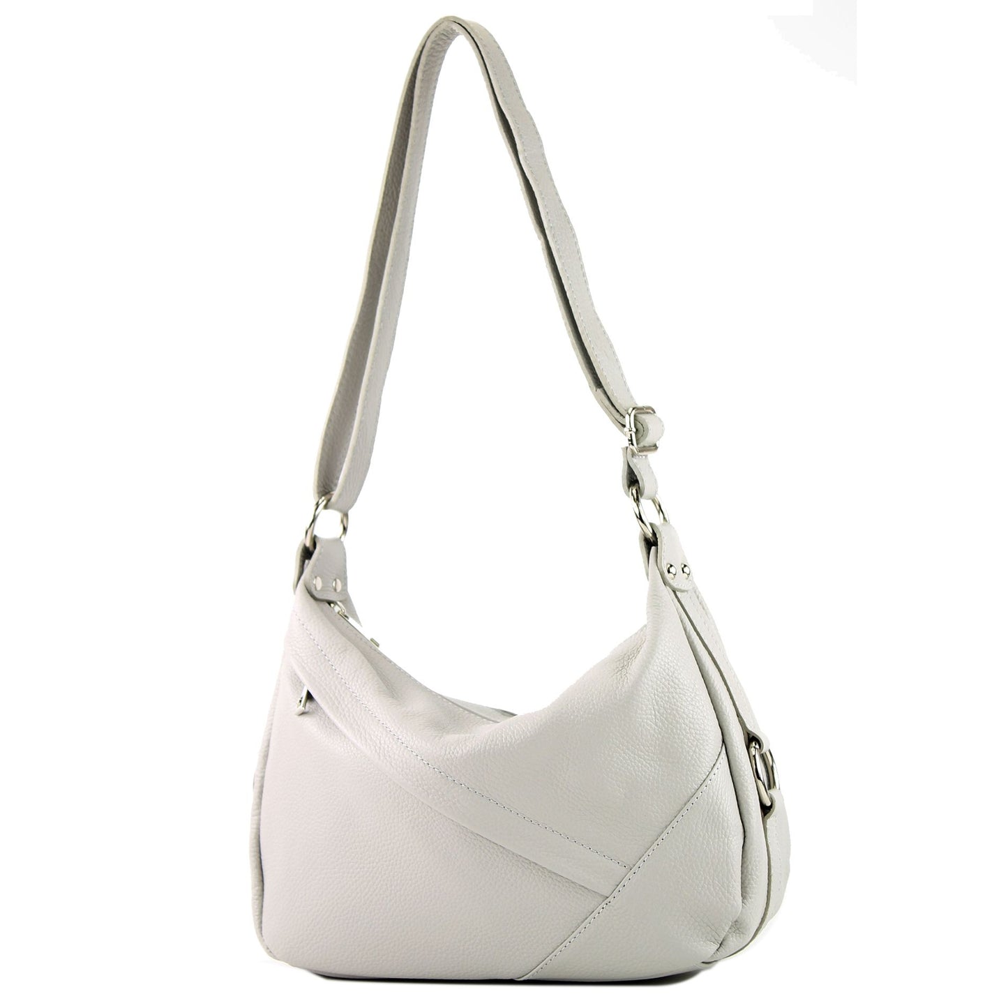 modamoda de -T164 - ital Schultertasche Umhängetasche aus Leder