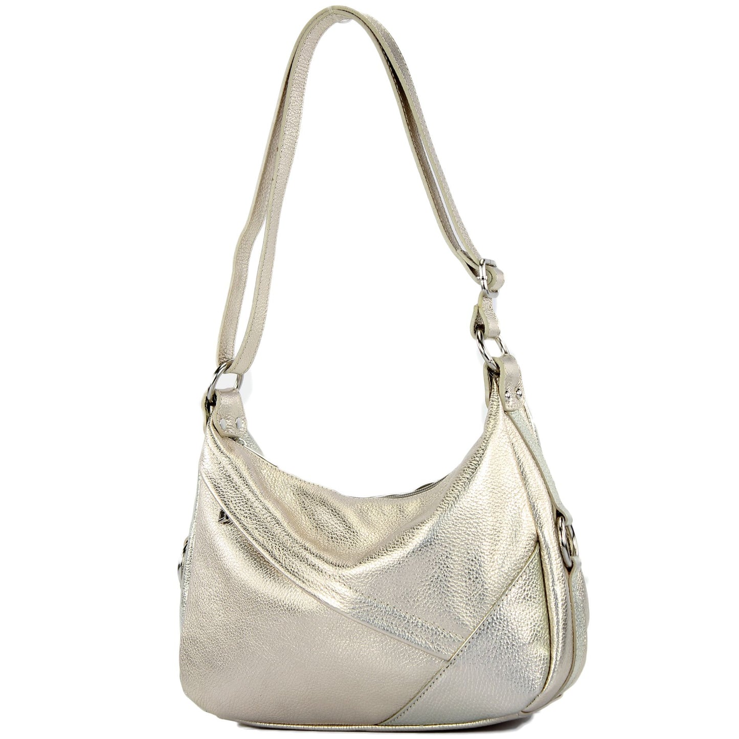 modamoda de -T164 - ital Schultertasche Umhängetasche aus Leder