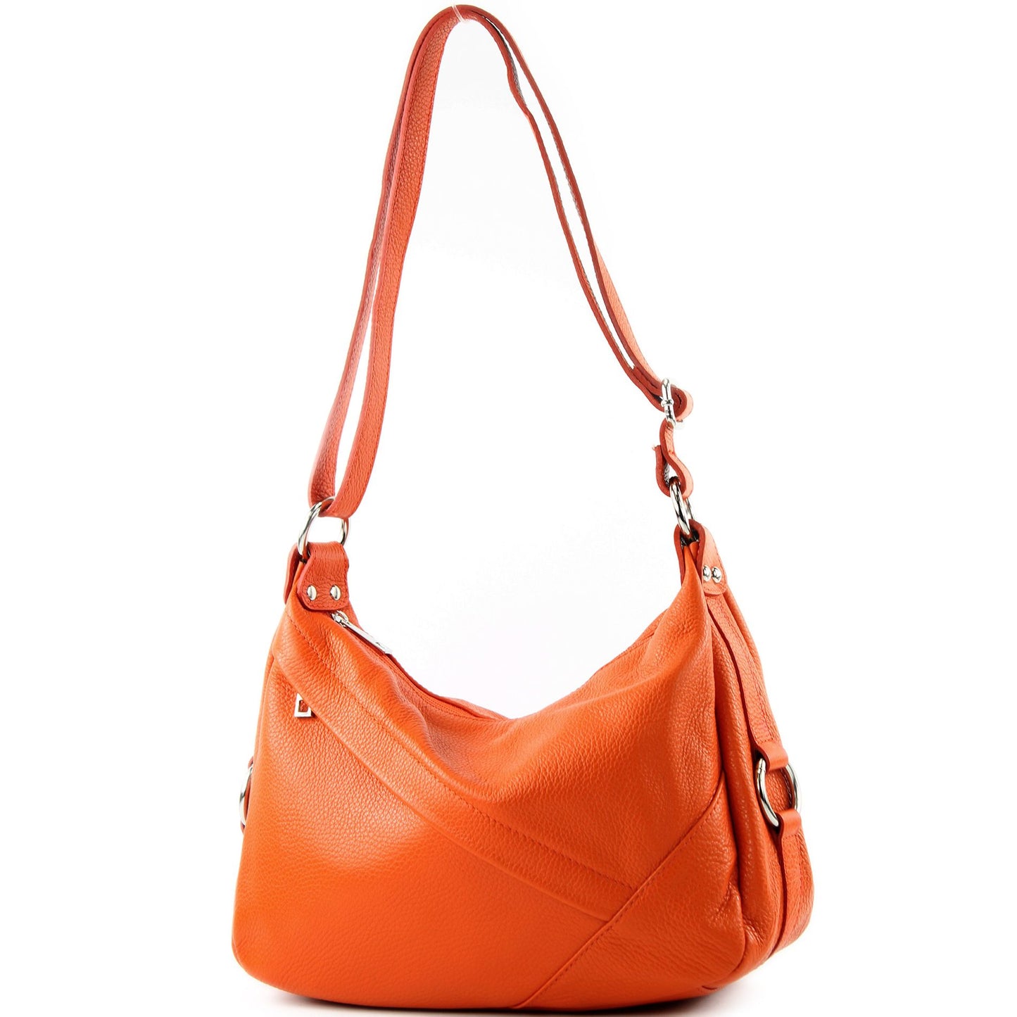 modamoda de -T164 - ital Schultertasche Umhängetasche aus Leder