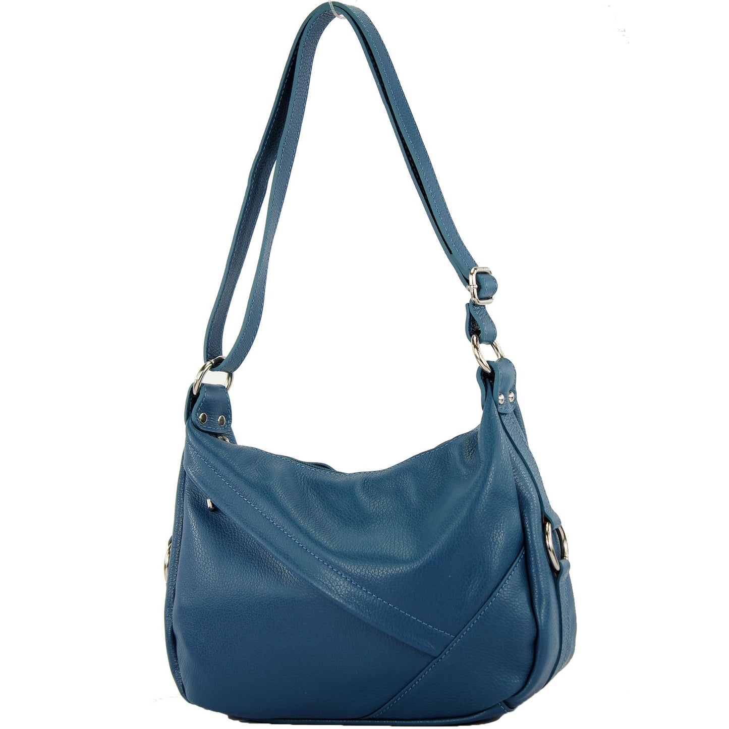 modamoda de -T164 - ital Schultertasche Umhängetasche aus Leder