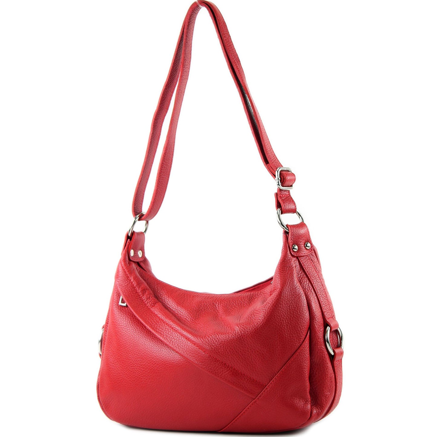 modamoda de -T164 - ital Schultertasche Umhängetasche aus Leder