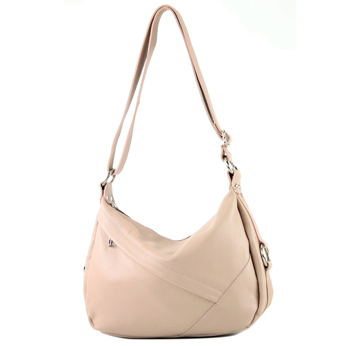 modamoda de -T164 - ital Schultertasche Umhängetasche aus Leder