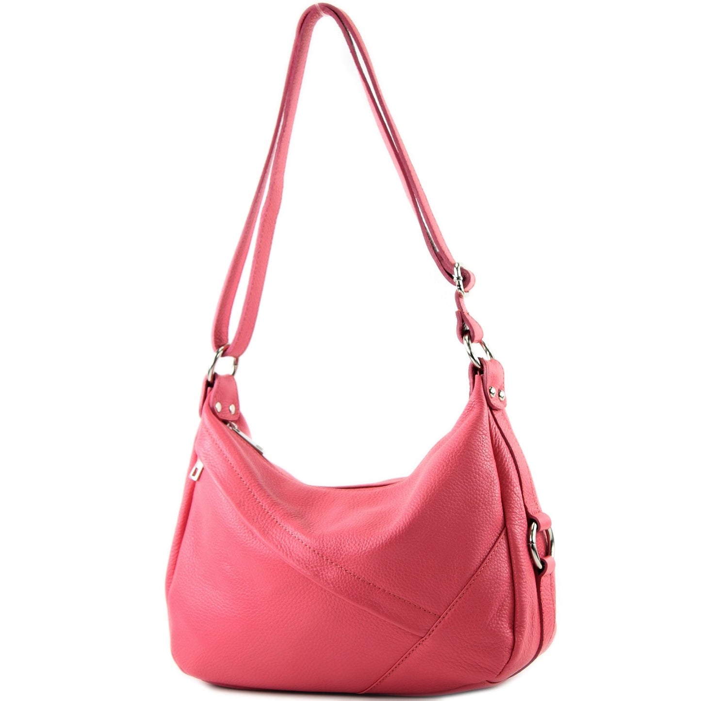 modamoda de -T164 - ital Schultertasche Umhängetasche aus Leder