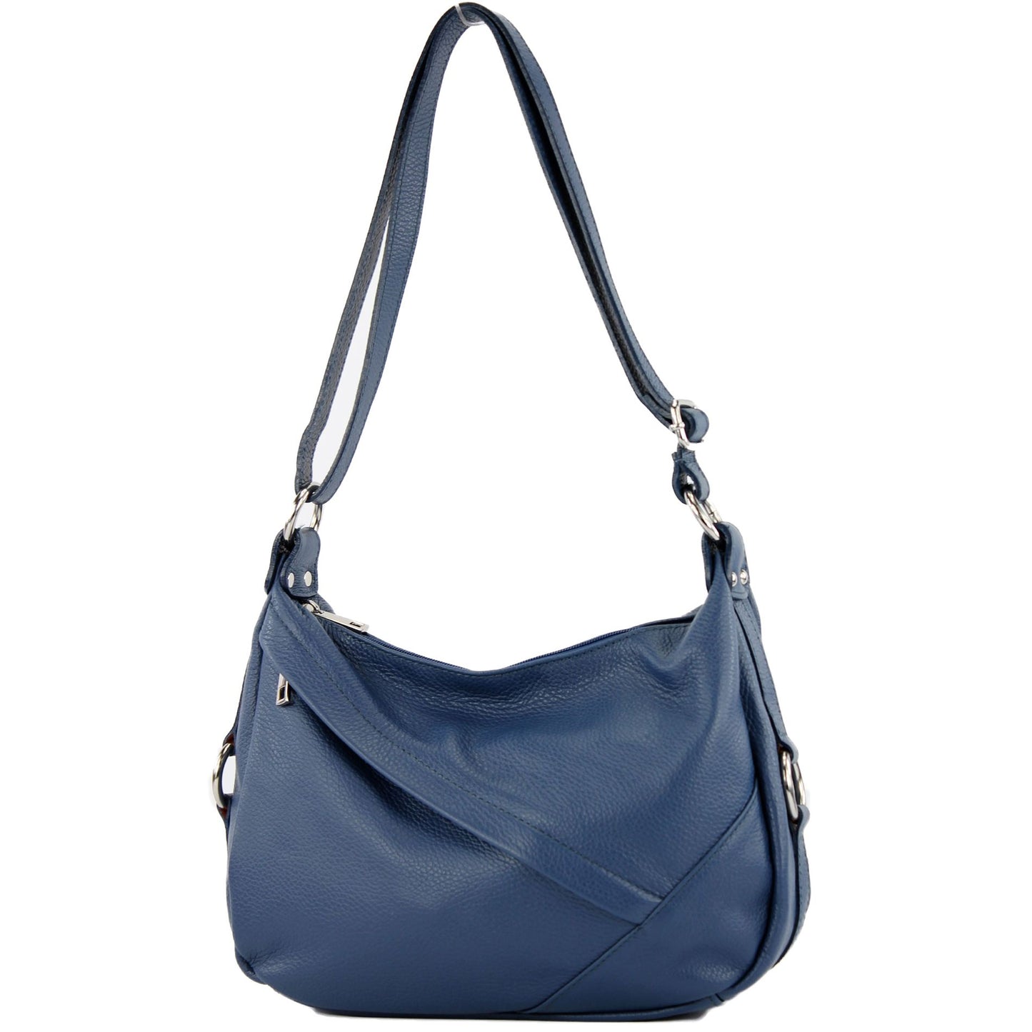 modamoda de -T164 - ital Schultertasche Umhängetasche aus Leder