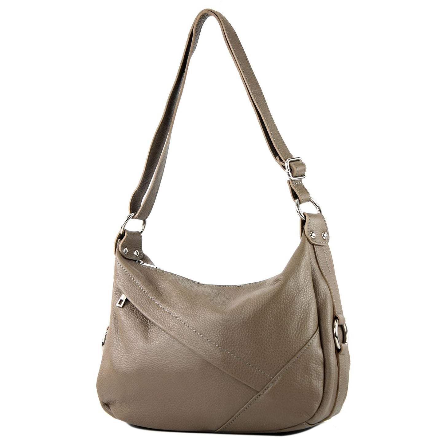 modamoda de -T164 - ital Schultertasche Umhängetasche aus Leder