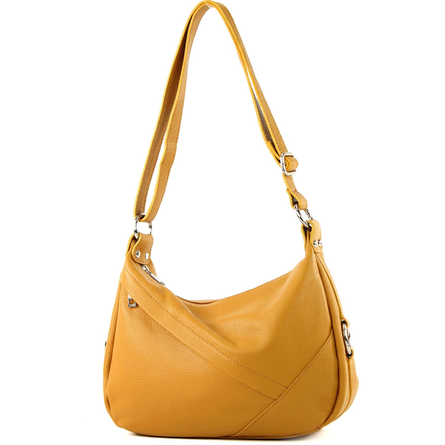modamoda de -T164 - ital Schultertasche Umhängetasche aus Leder