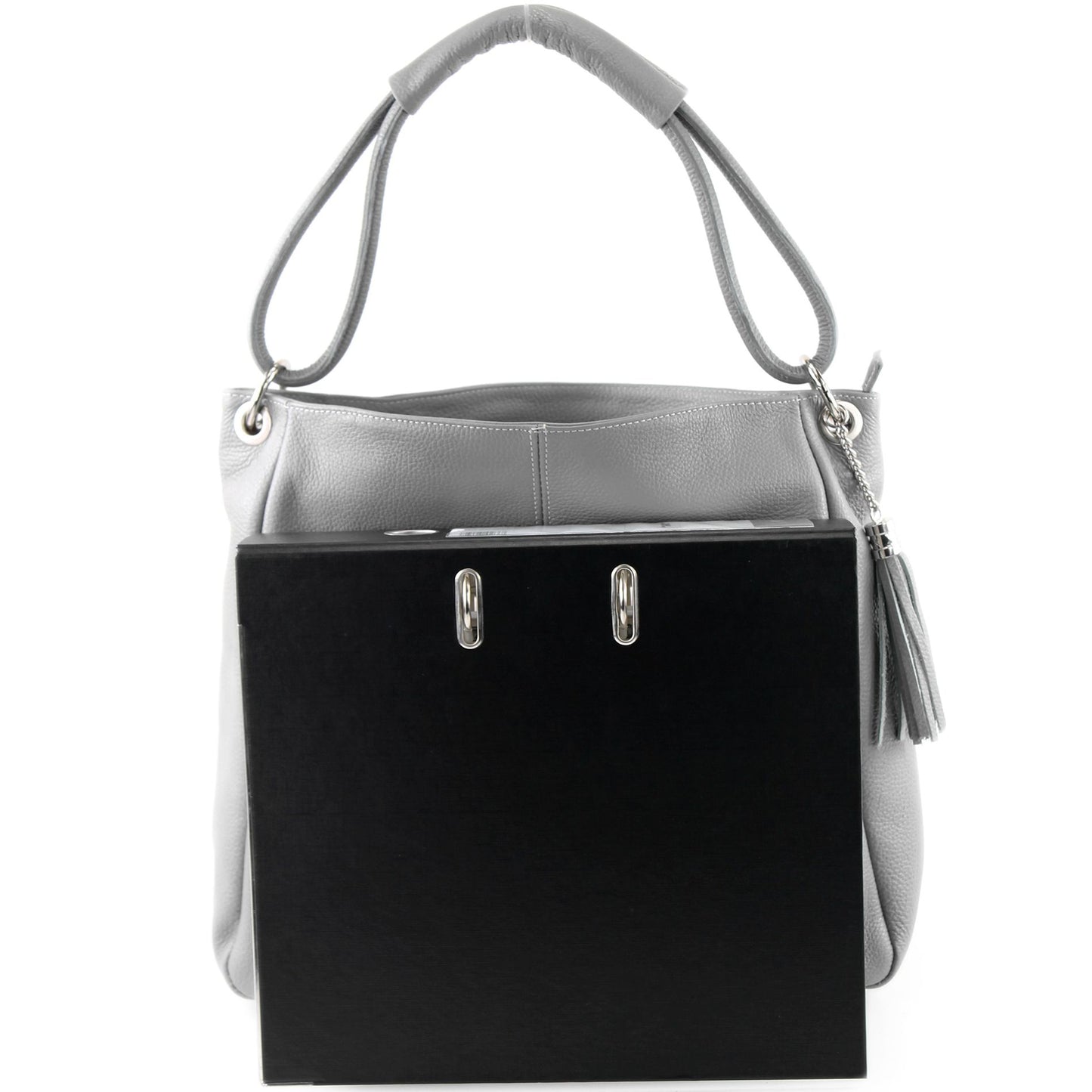 modamoda de - T165 - ital Schultertasche Groß Shopper Leder