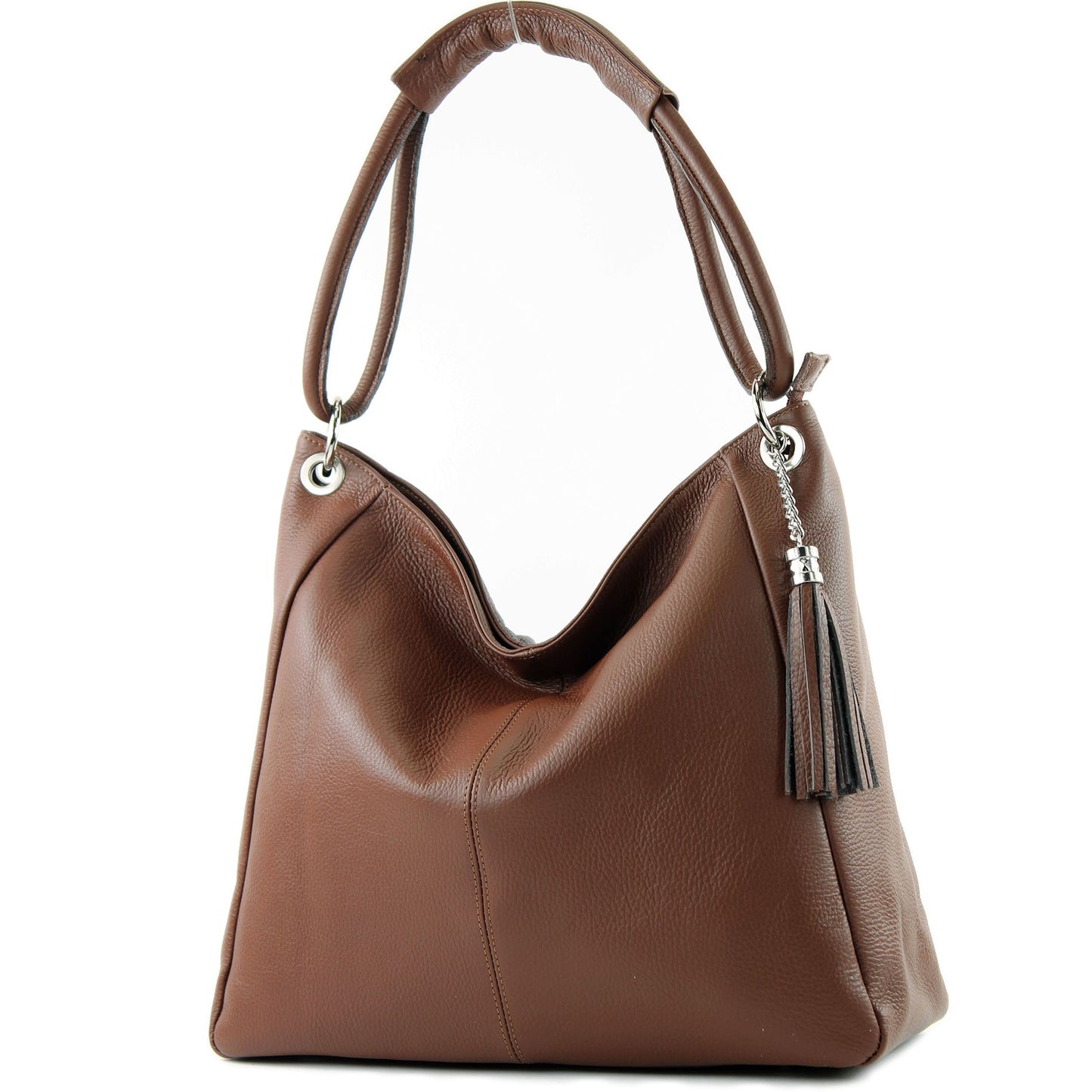 modamoda de - T165 - ital Schultertasche Groß Shopper Leder