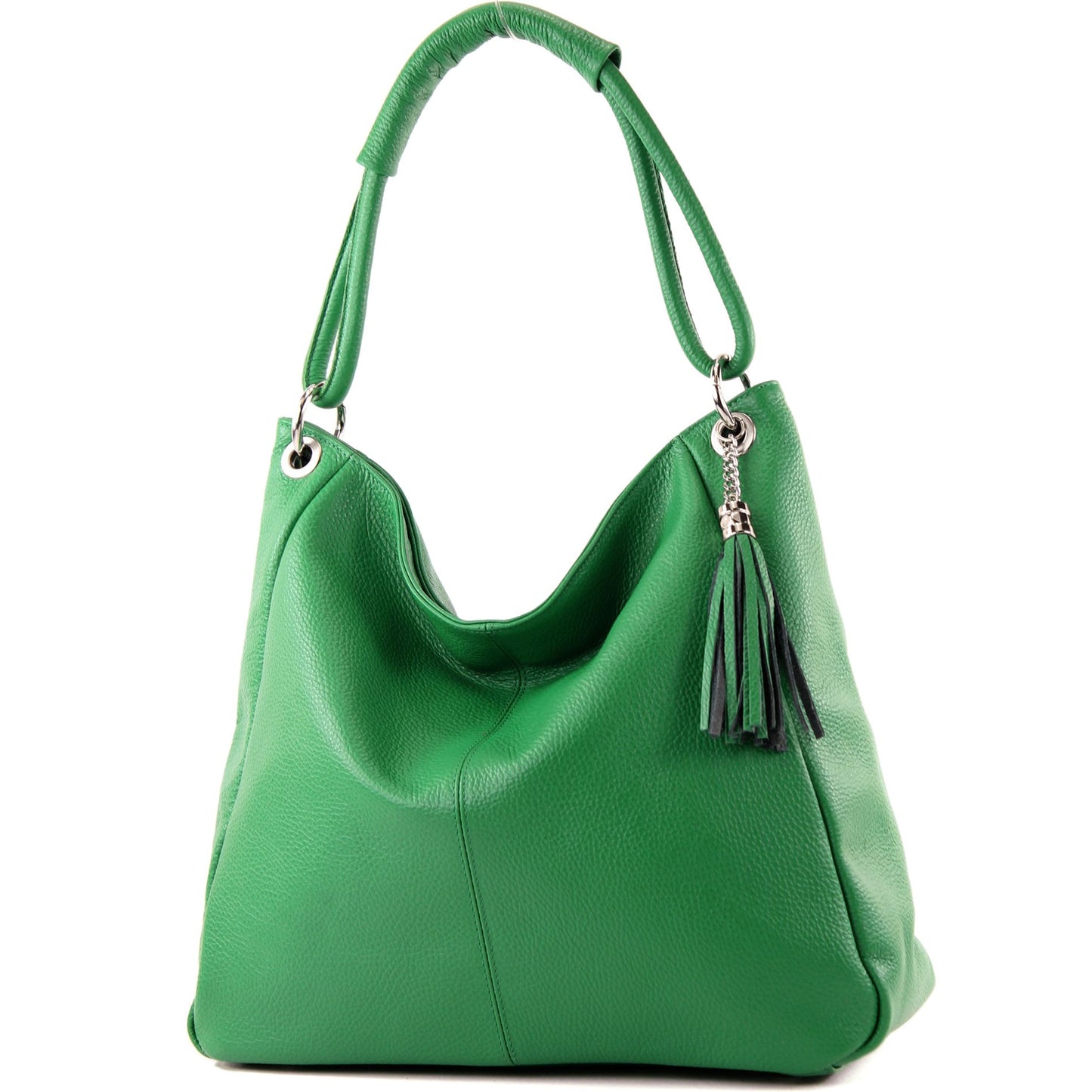 modamoda de - T165 - ital Schultertasche Groß Shopper Leder