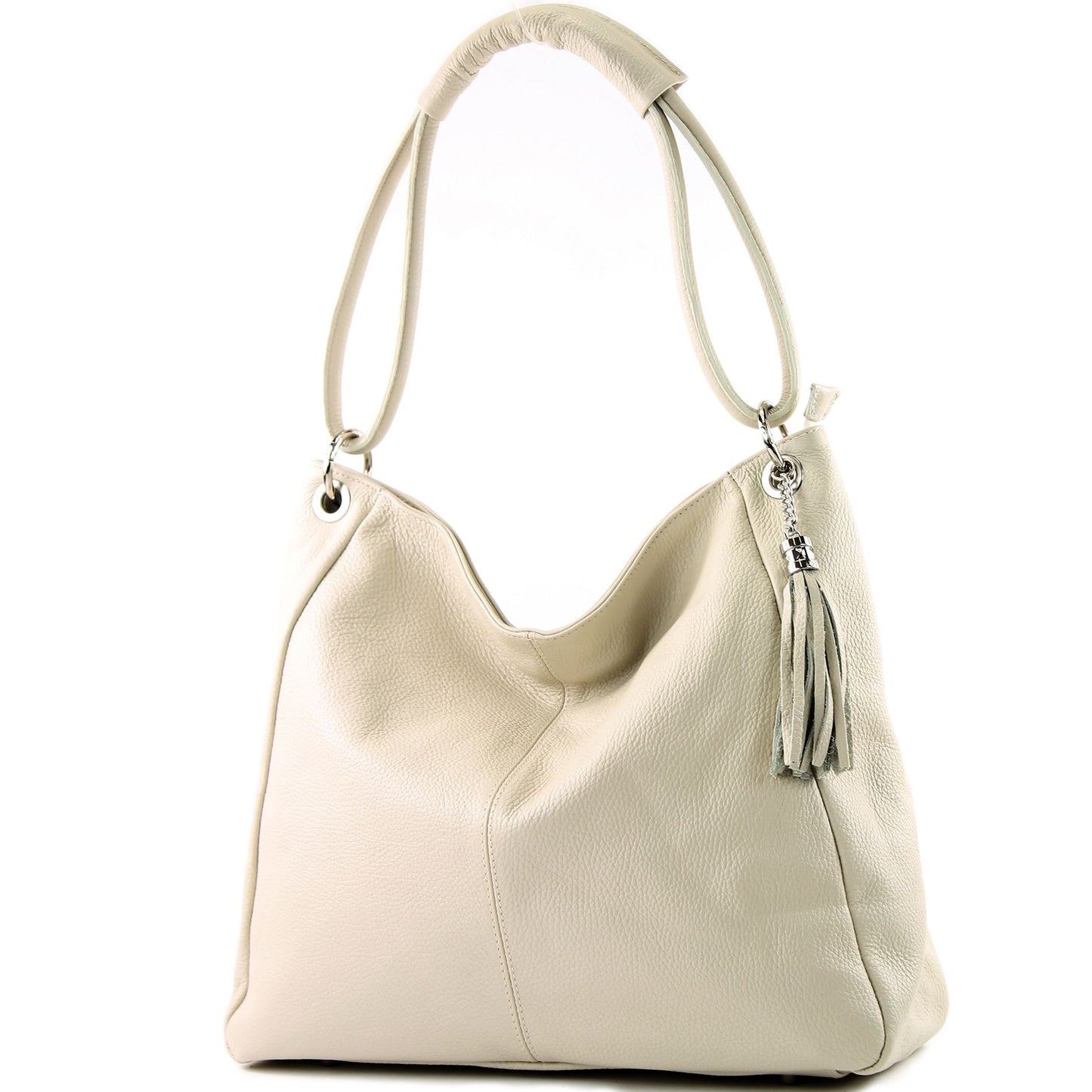 modamoda de - T165 - ital Schultertasche Groß Shopper Leder