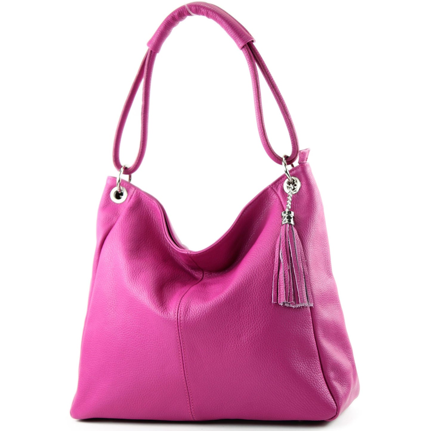 modamoda de - T165 - ital Schultertasche Groß Shopper Leder