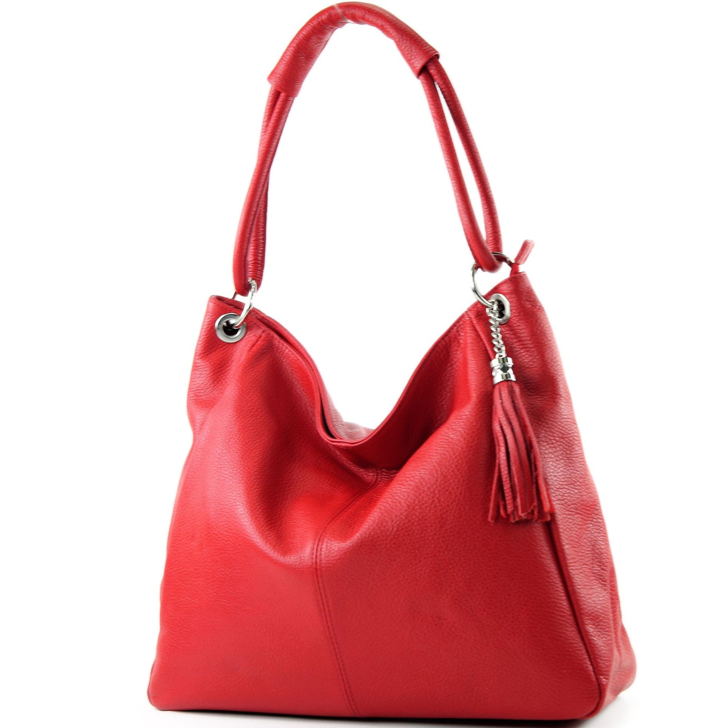 modamoda de - T165 - ital Schultertasche Groß Shopper Leder