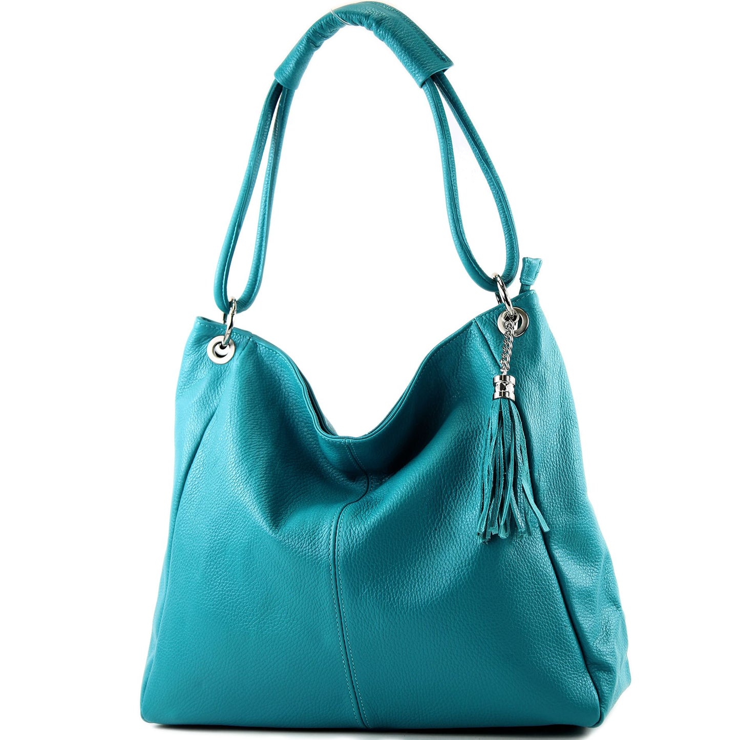 modamoda de - T165 - ital Schultertasche Groß Shopper Leder