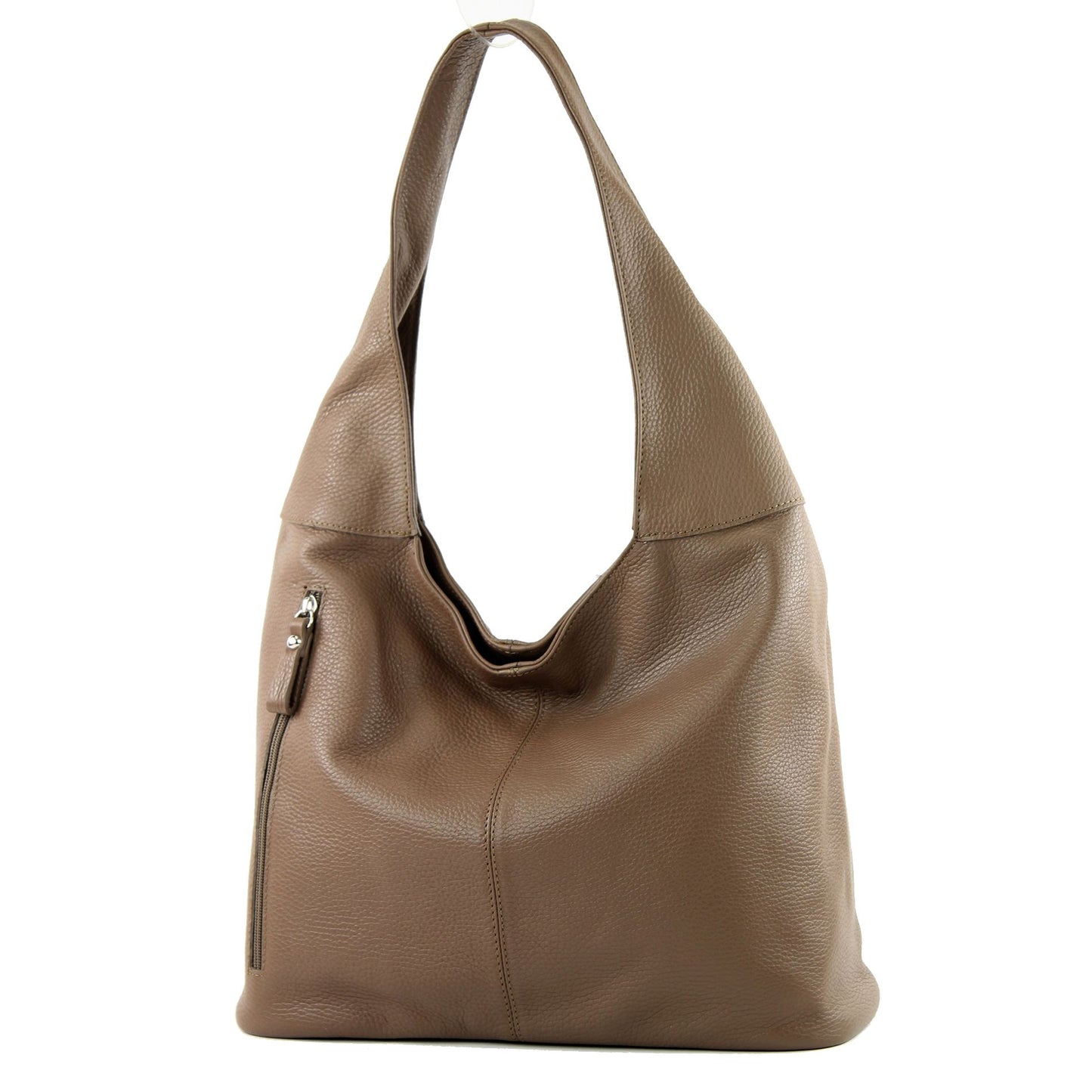 modamoda de - T155 - ital. Schultertasche Shopper aus Leder Groß