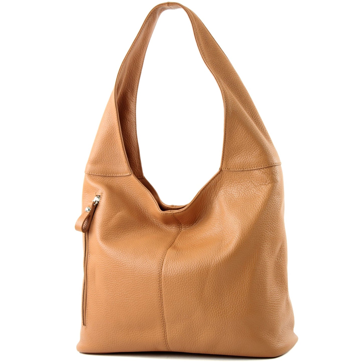 modamoda de - T155 - ital. Schultertasche Shopper aus Leder Groß
