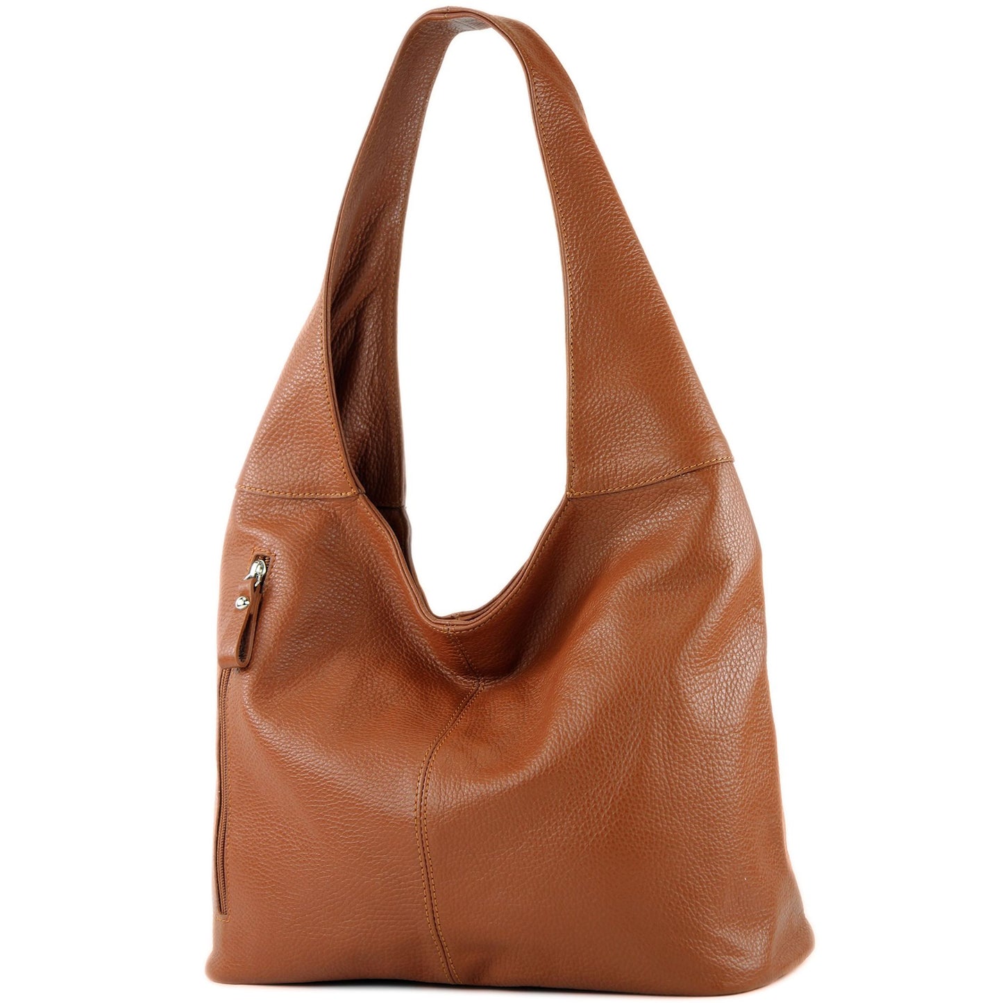 modamoda de - T155 - ital. Schultertasche Shopper aus Leder Groß