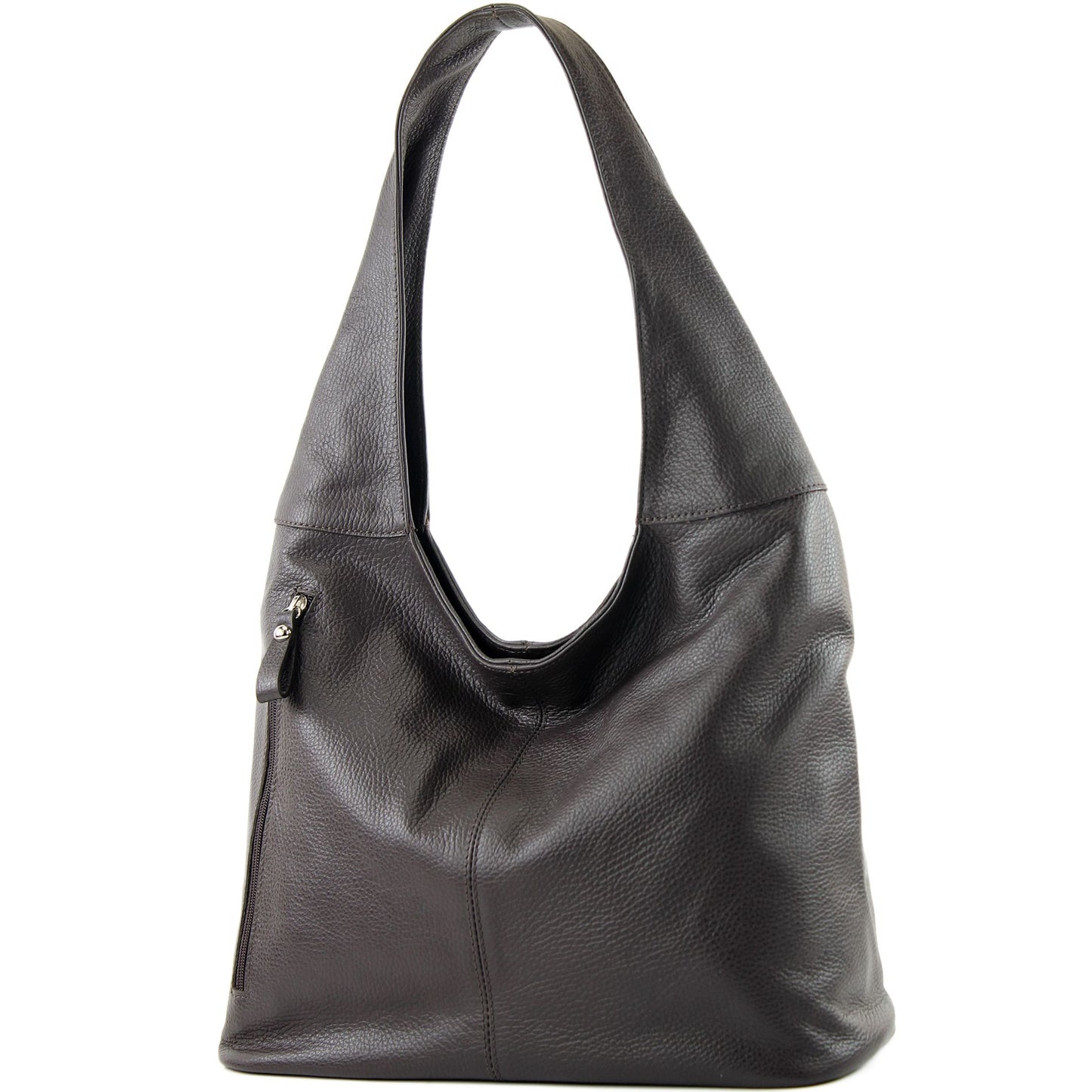 modamoda de - T155 - ital. Schultertasche Shopper aus Leder Groß