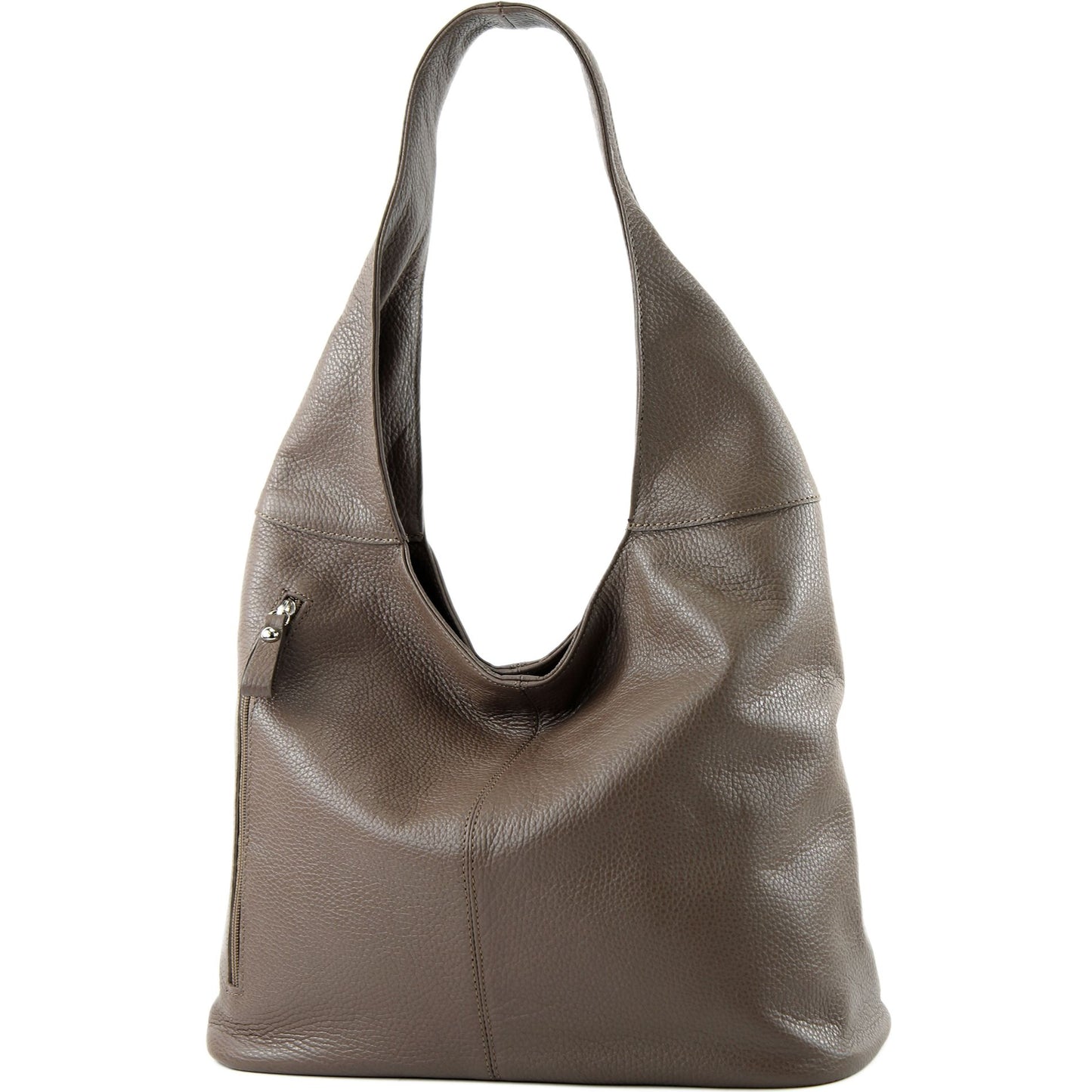 modamoda de - T155 - ital. Schultertasche Shopper aus Leder Groß