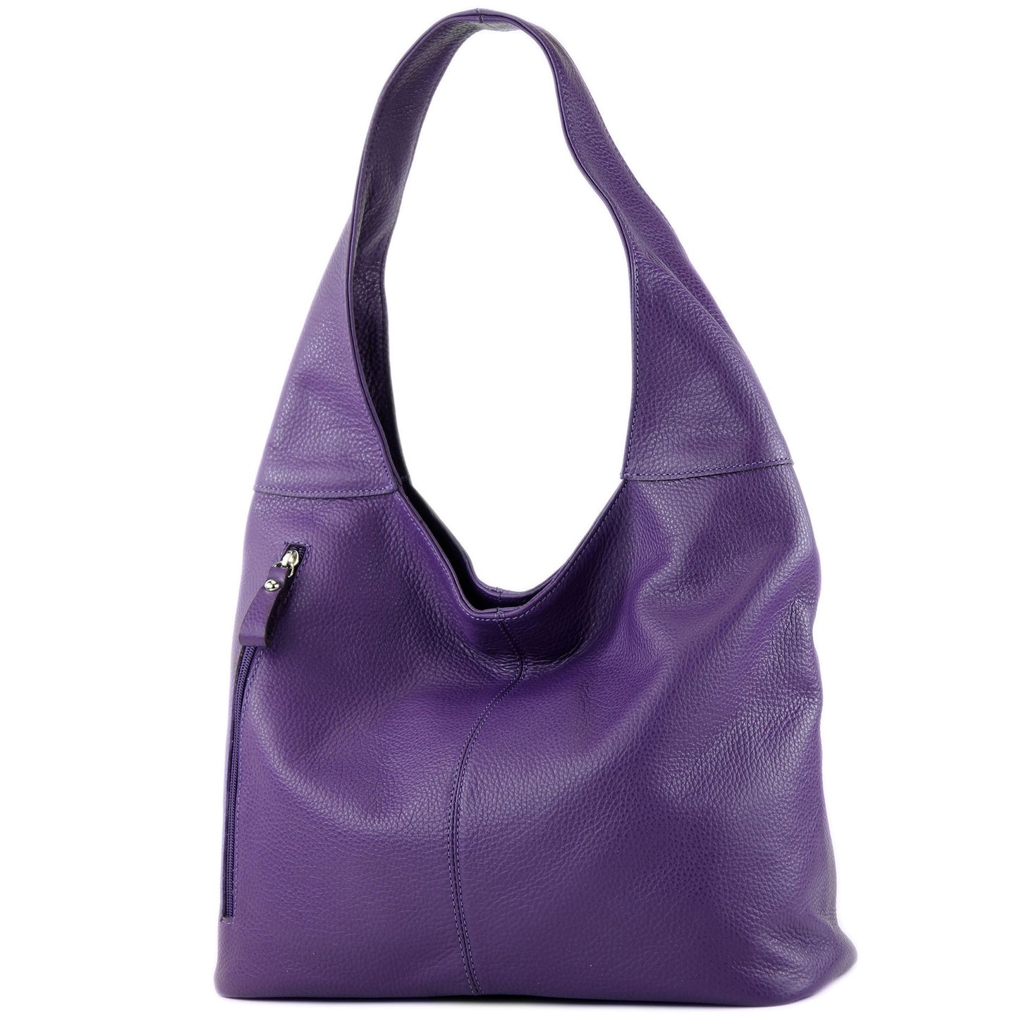 modamoda de - T155 - ital. Schultertasche Shopper aus Leder Groß