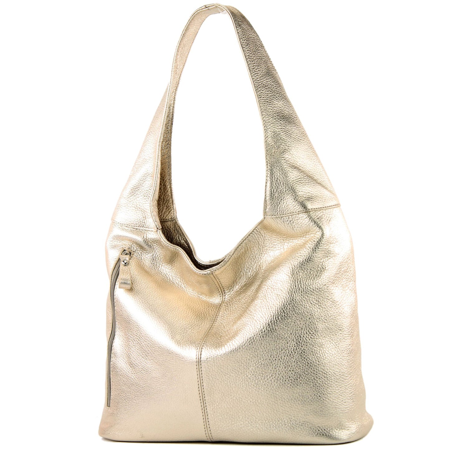 modamoda de - T155 - ital. Schultertasche Shopper aus Leder Groß