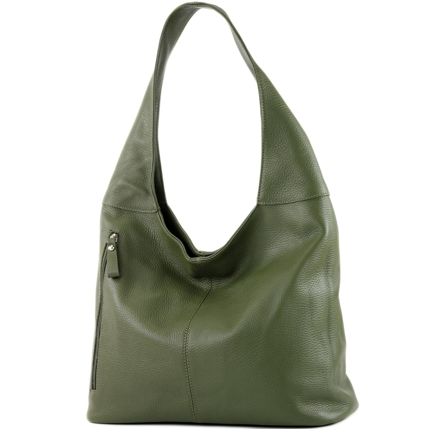 modamoda de - T155 - ital. Schultertasche Shopper aus Leder Groß