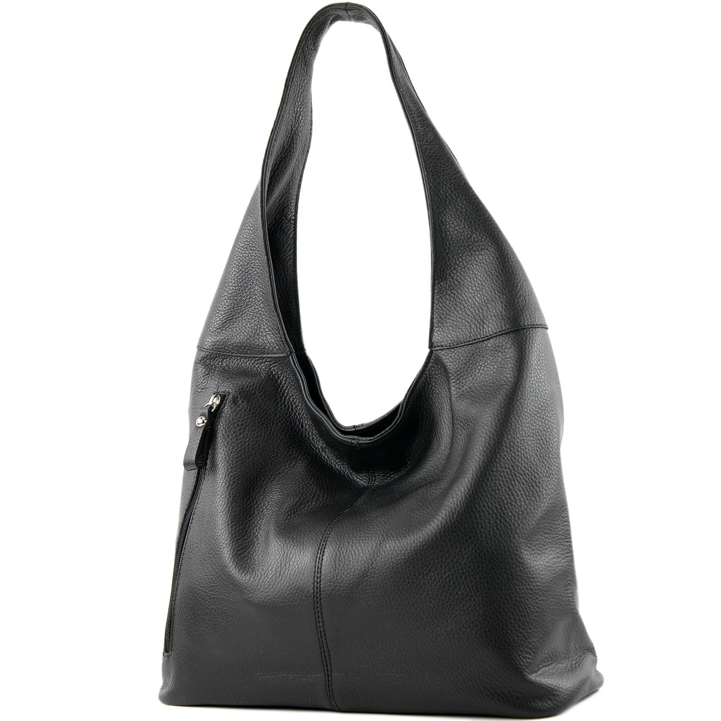 modamoda de - T155 - ital. Schultertasche Shopper aus Leder Groß