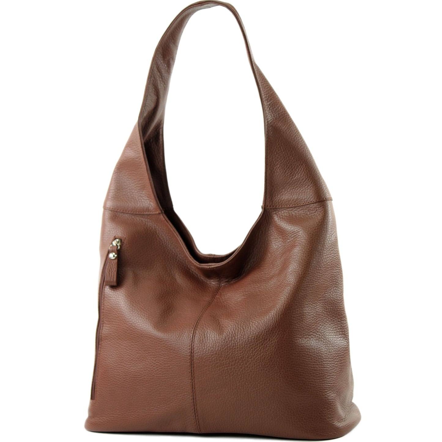 modamoda de - T155 - ital. Schultertasche Shopper aus Leder Groß