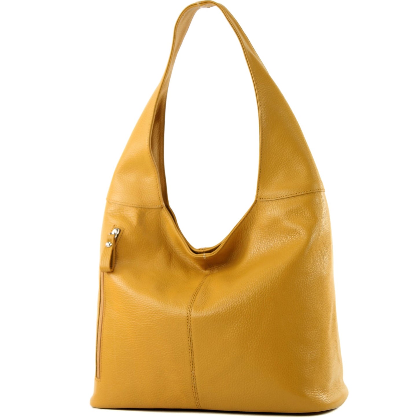 modamoda de - T155 - ital. Schultertasche Shopper aus Leder Groß