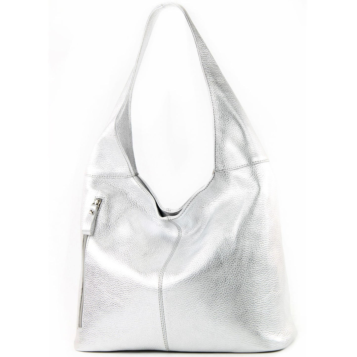 modamoda de - T155 - ital. Schultertasche Shopper aus Leder Groß