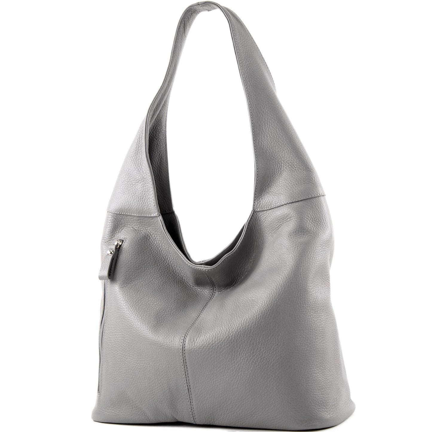 modamoda de - T155 - ital. Schultertasche Shopper aus Leder Groß