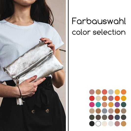 modamoda de T167 Damen Leder Umhängetasche Clutch Small handmade in Italy