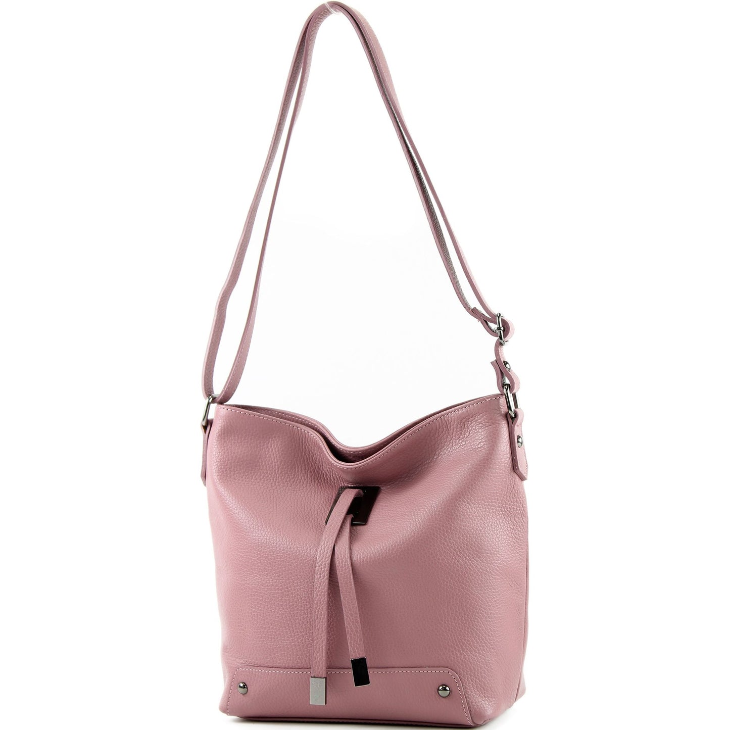 modamoda de - T169 -  ital Umhängetasche Schultertasche aus Leder