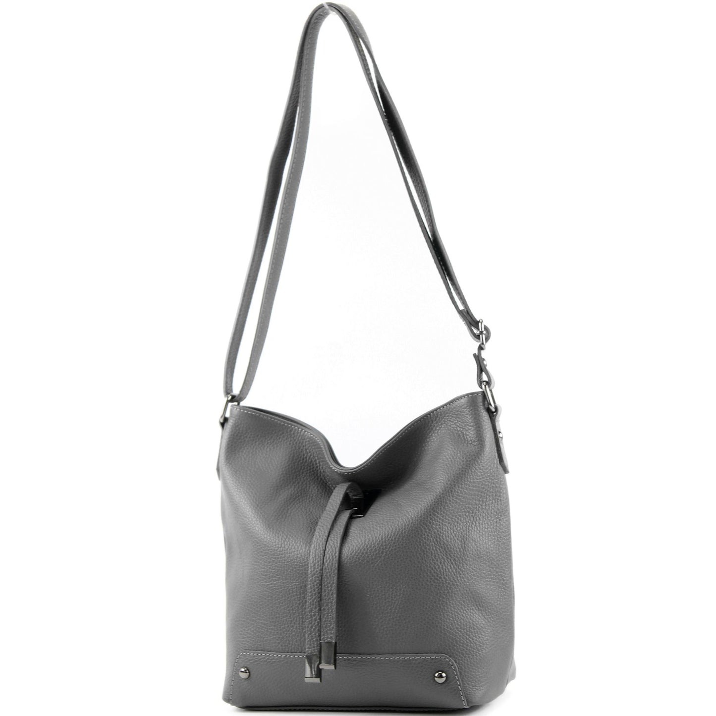 modamoda de - T169 -  ital Umhängetasche Schultertasche aus Leder