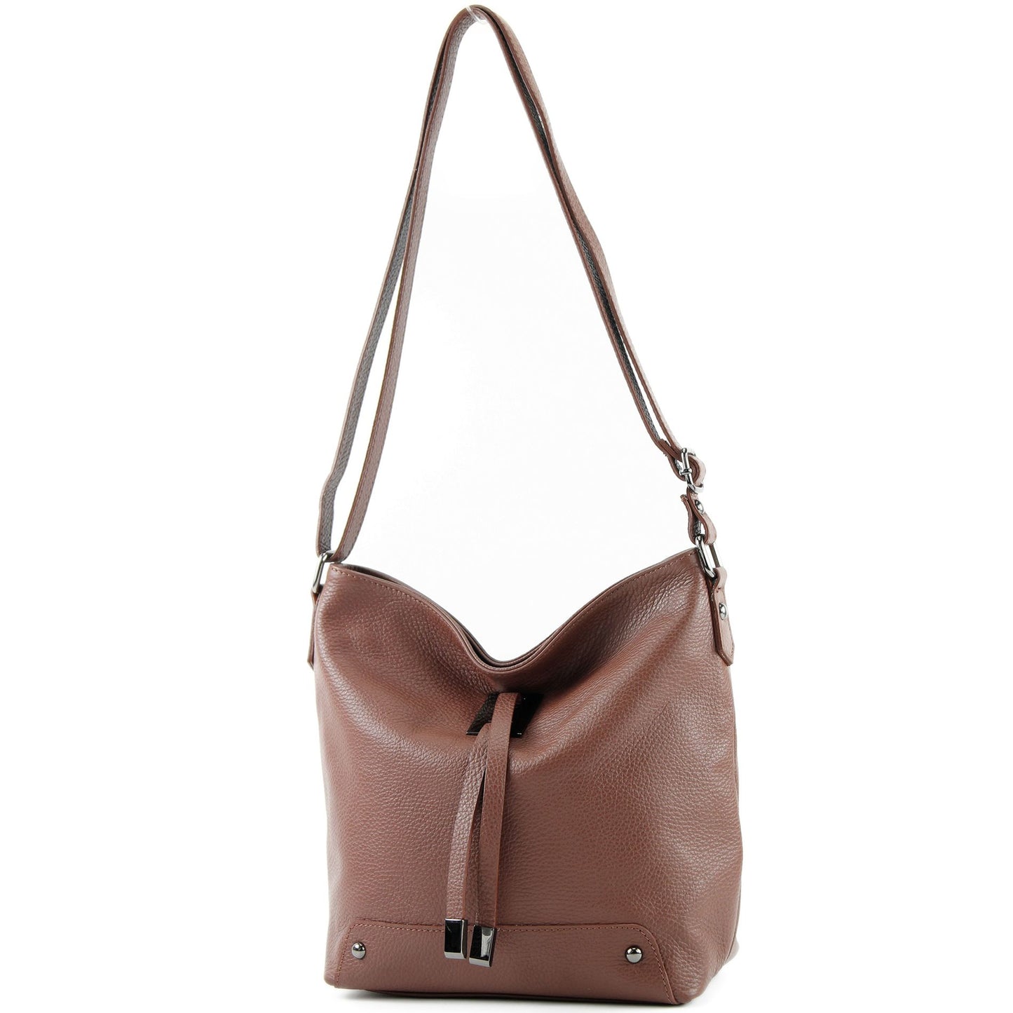 modamoda de - T169 -  ital Umhängetasche Schultertasche aus Leder