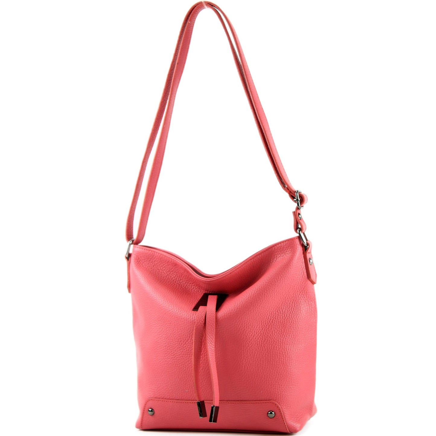 modamoda de - T169 -  ital Umhängetasche Schultertasche aus Leder